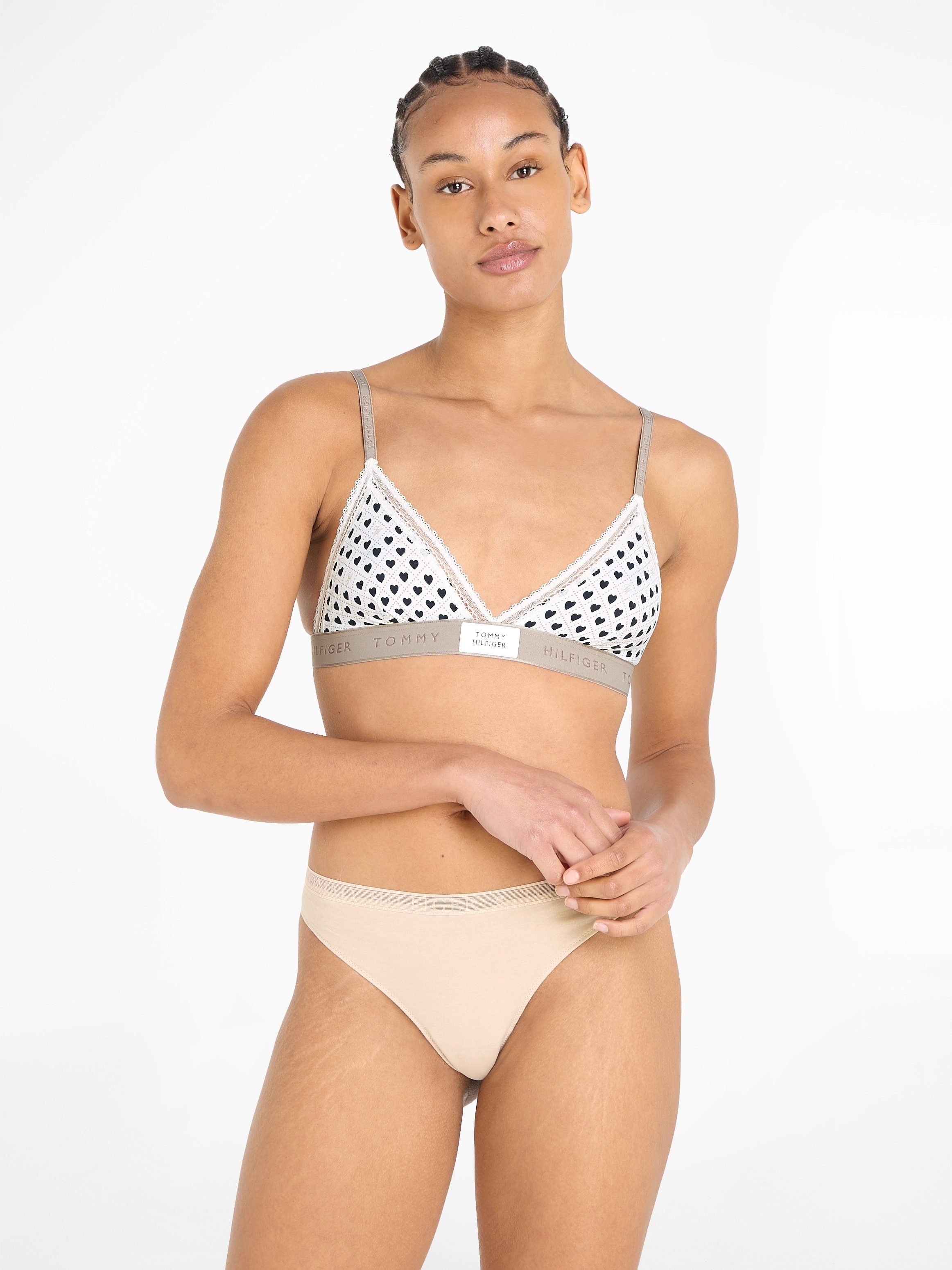 Tommy Hilfiger Underwear Bralette-bh TRIANGLE PRINT met modieuze tailleband met logo