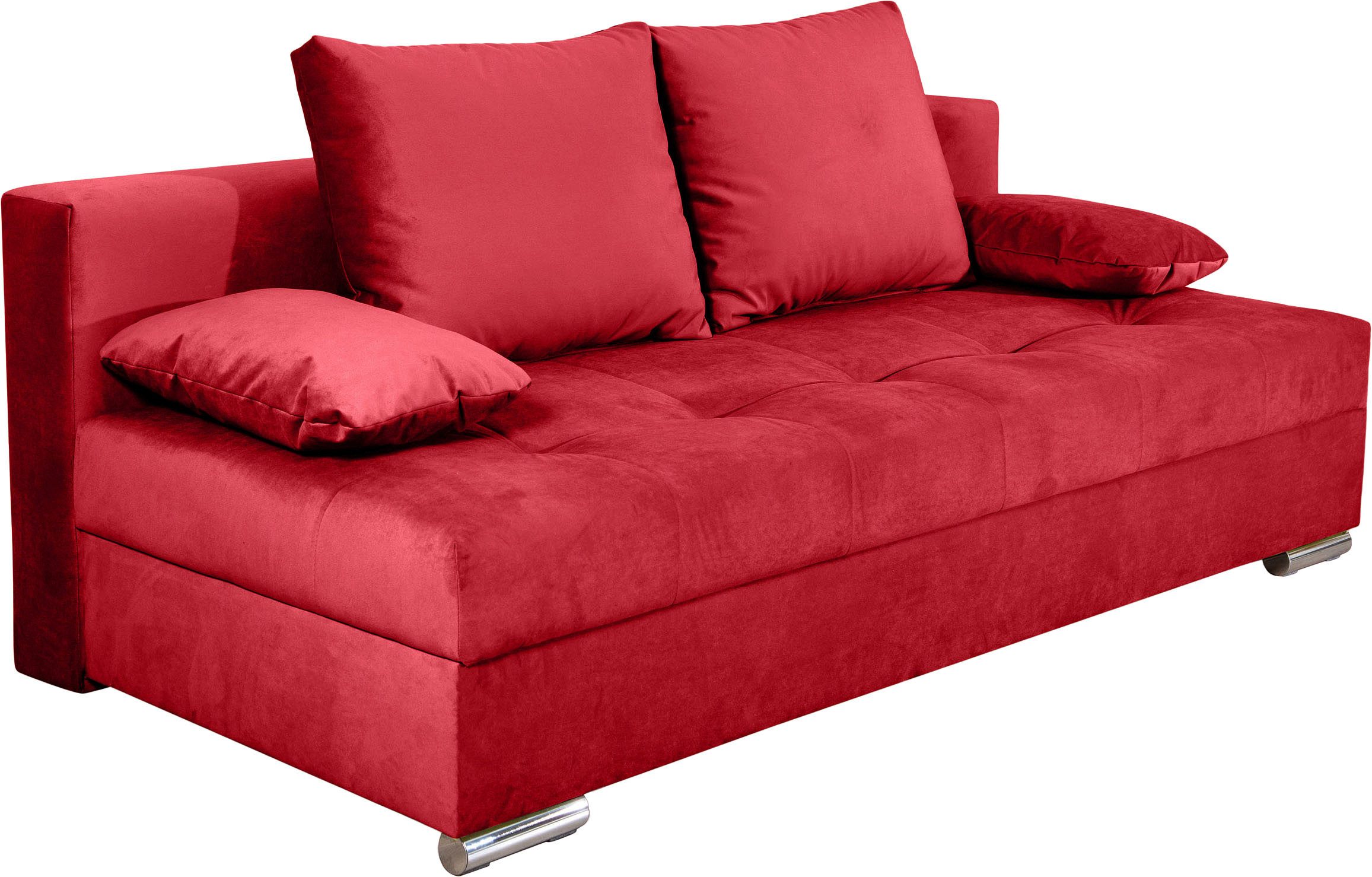 COLLECTION AB Slaapbank Tania met bedfunctie en bedlade comfortabele zitcomfort: veren-kern bekleding, inclusief rugkussen