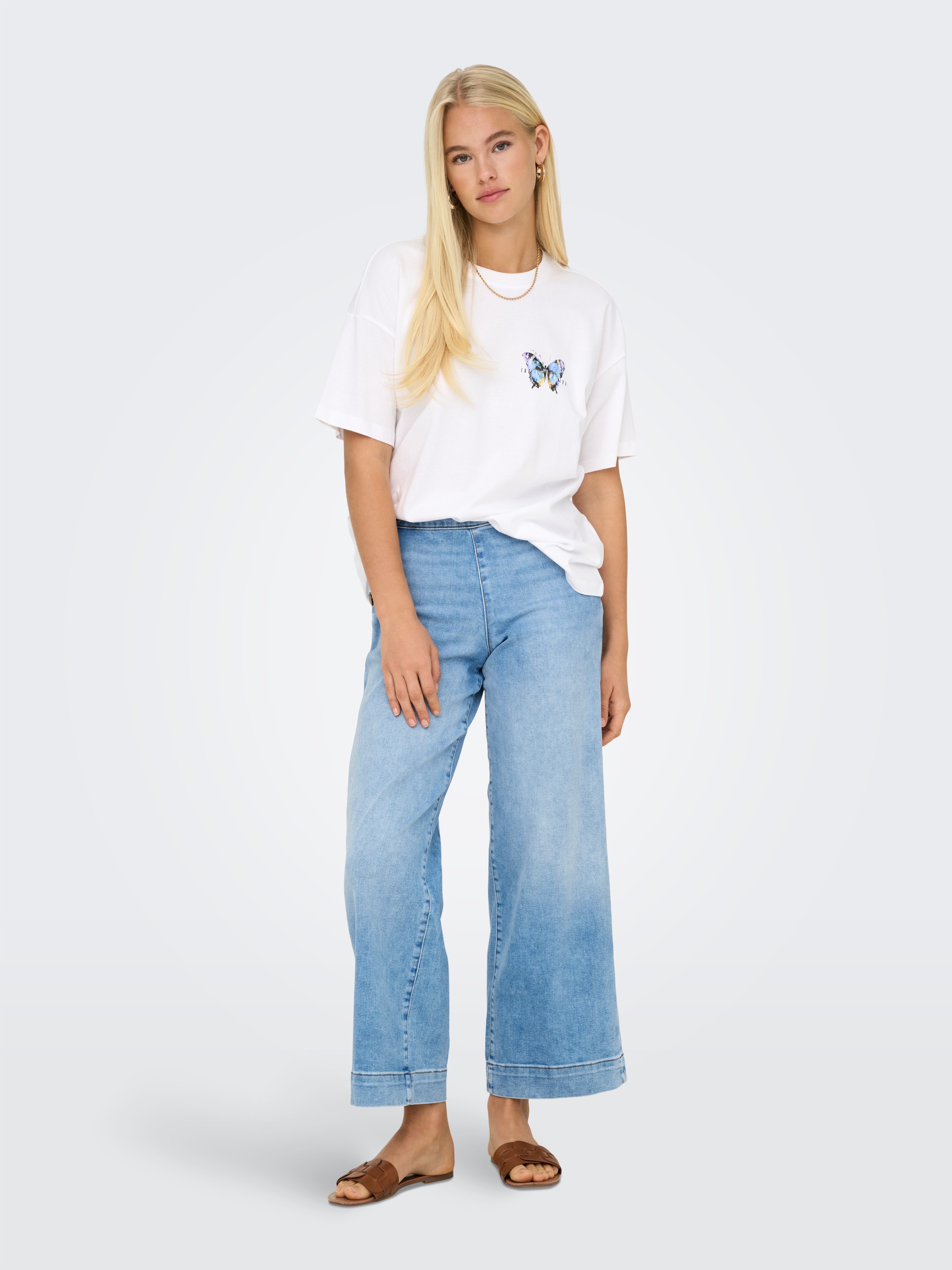 Only Shirt met korte mouwen ONLVIVVI LIFE S/S LOVELY TOP JRS