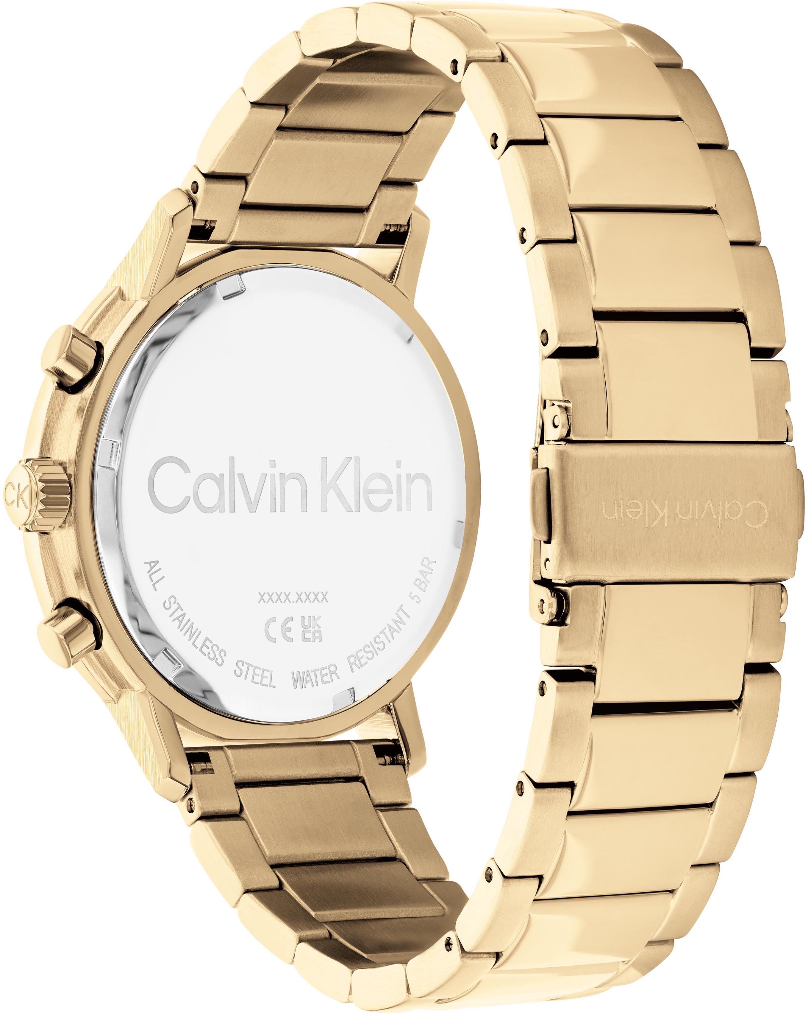 Calvin Klein Multifunctioneel horloge GAUGE Quartz horloge, armbanduhr, herenhorloge, datum, roestvrijstalen band