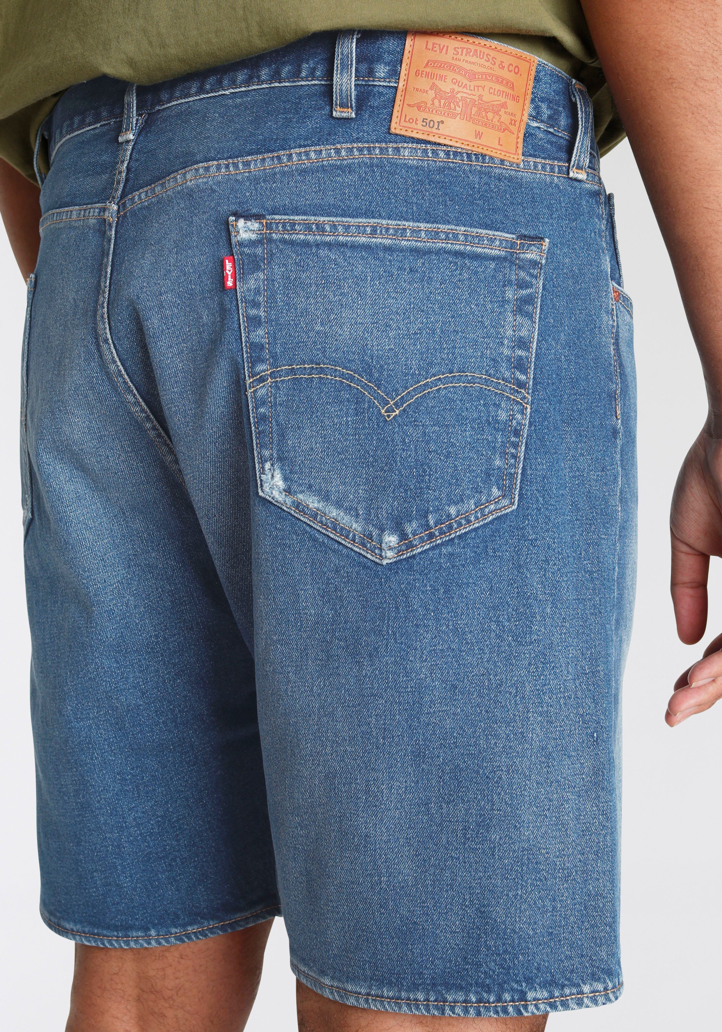 Levi's® Plus Jeansbermuda 501 HEMMED SHORTS met stretchaandeel