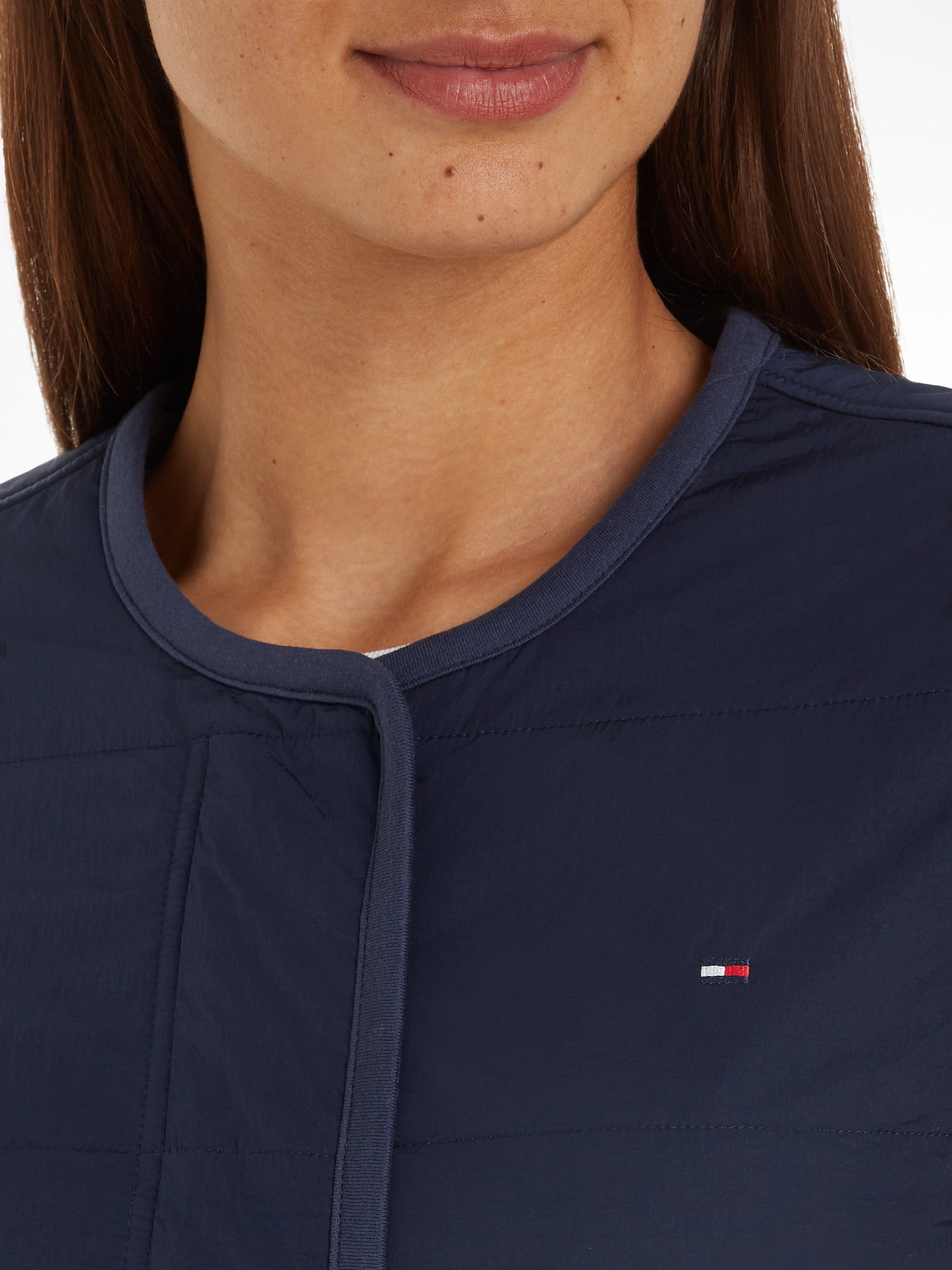 Tommy Hilfiger Gewatteerde jas JERSEY LINED JACKET met tommy jeans-merklabel