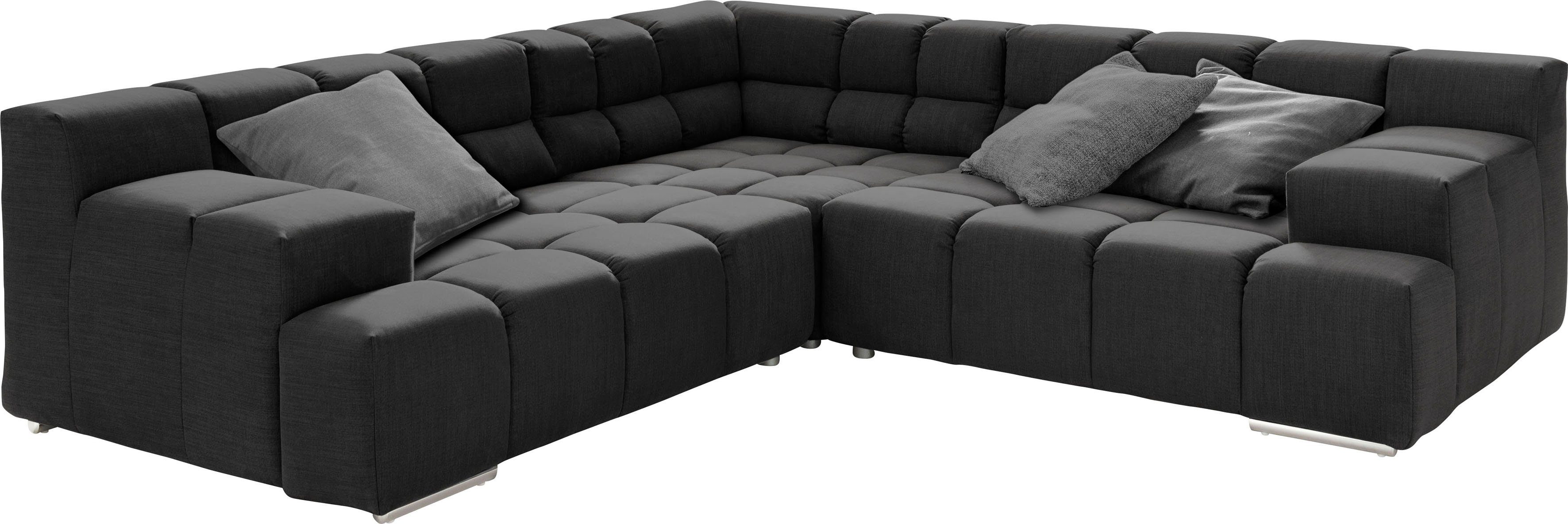 designwerk Hoekbank Temple L-vorm, geweldig ontwerpsofa met zitdiepteverstelling voor meer zitcomfort, gelijkbenig