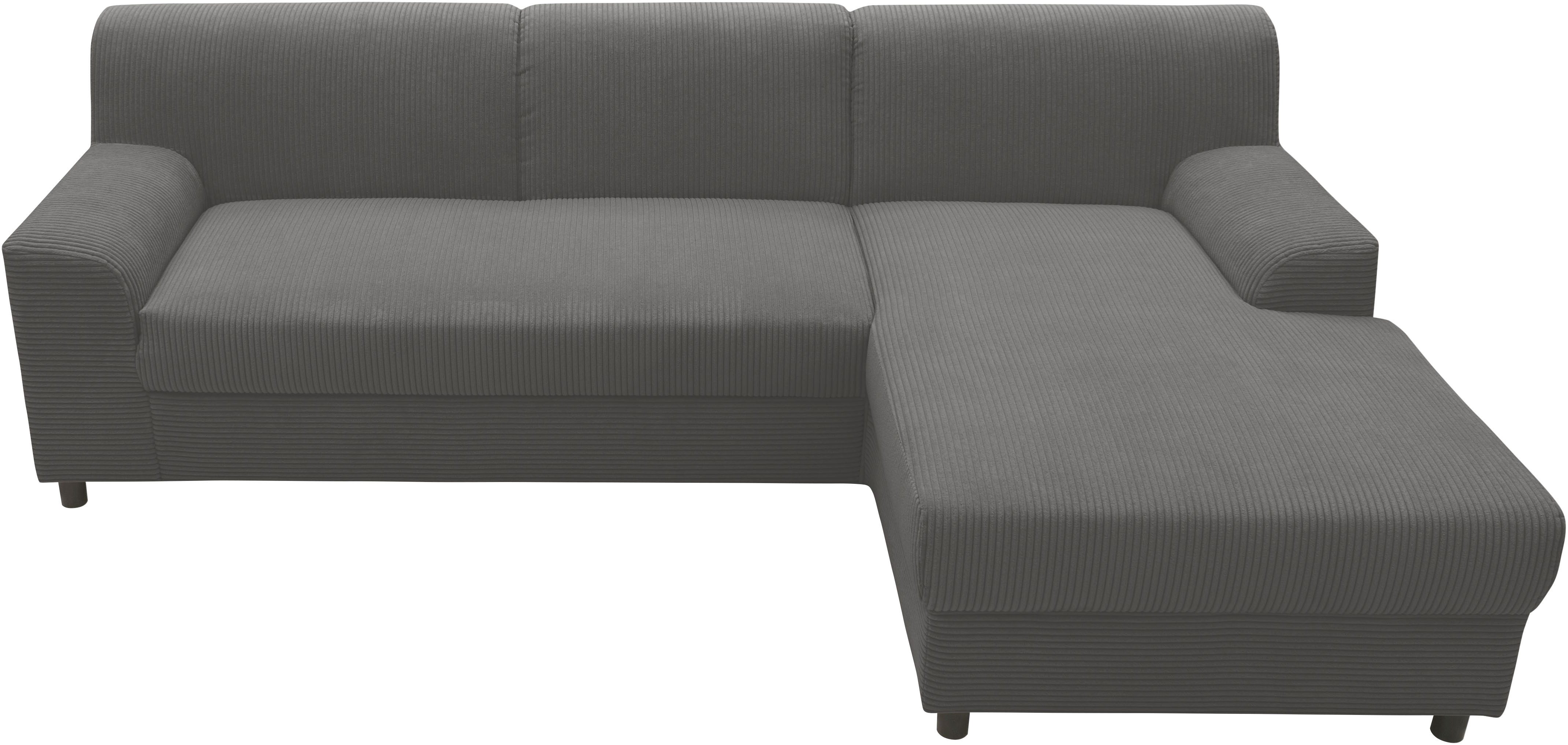 DOMO collection Hoekbank Turah 2, L-Vorm, Corduroy of Luxe-Microvezel, comfortabele binnenvering