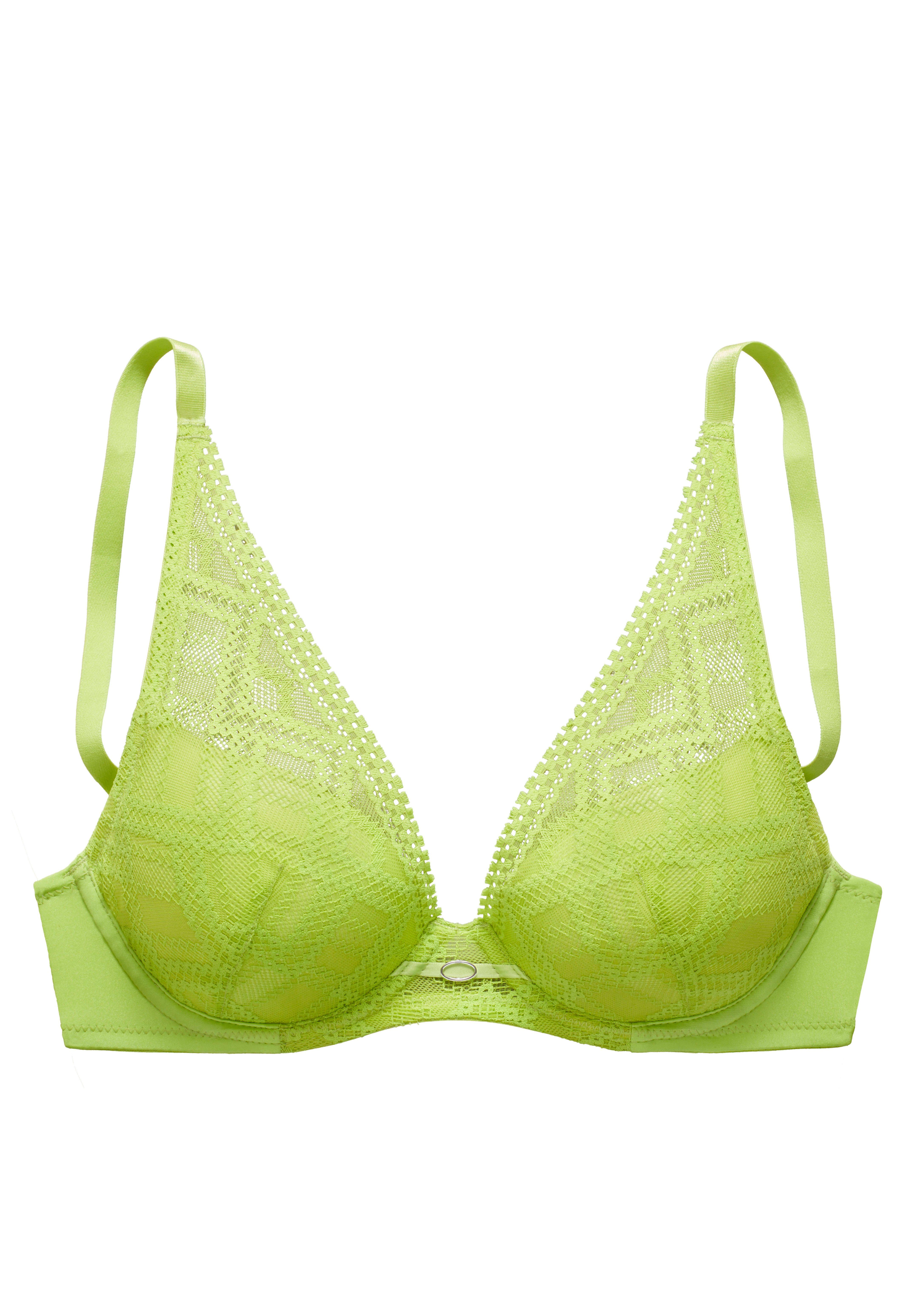 Vivance Push-up-bh in een modieuze high-apex look met grafisch jacquard kant, lingerie