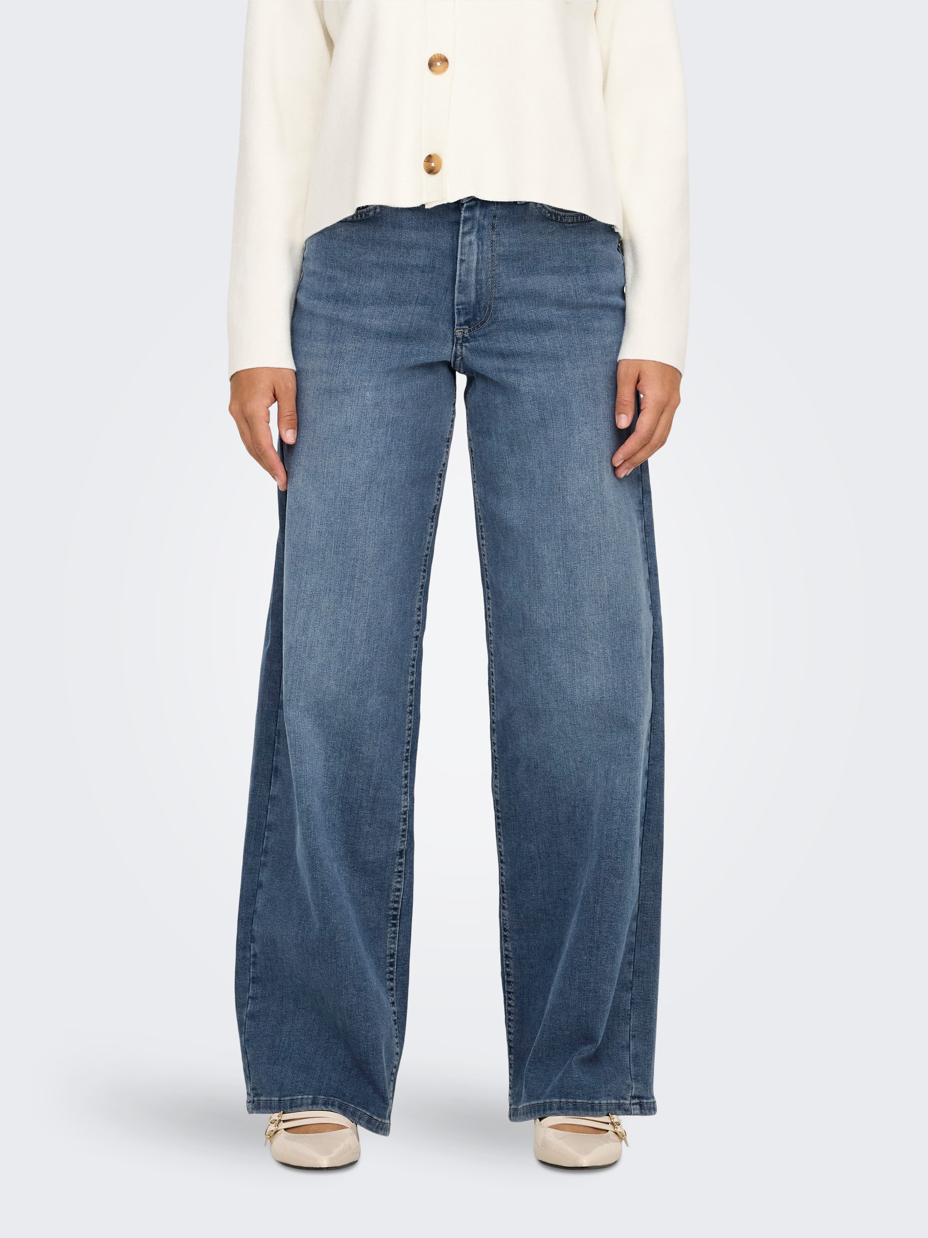 Only High-waist jeans ONLMADISON BLUSH HW WIDE DNM TAI853 NOOS