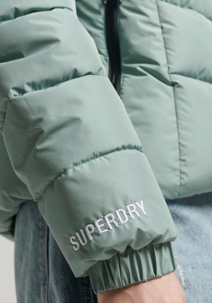 Superdry Gewatteerde jas HOODED SPIRIT SPORTS PUFFER van waterafstotend materiaal