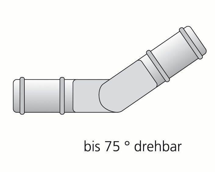 Liedeco Reserve onderdelen voor gordijnenbevestiging Verbindingsstuk, hoeksteun "Esperanca" voor 16 mm stangen (1 stuk)