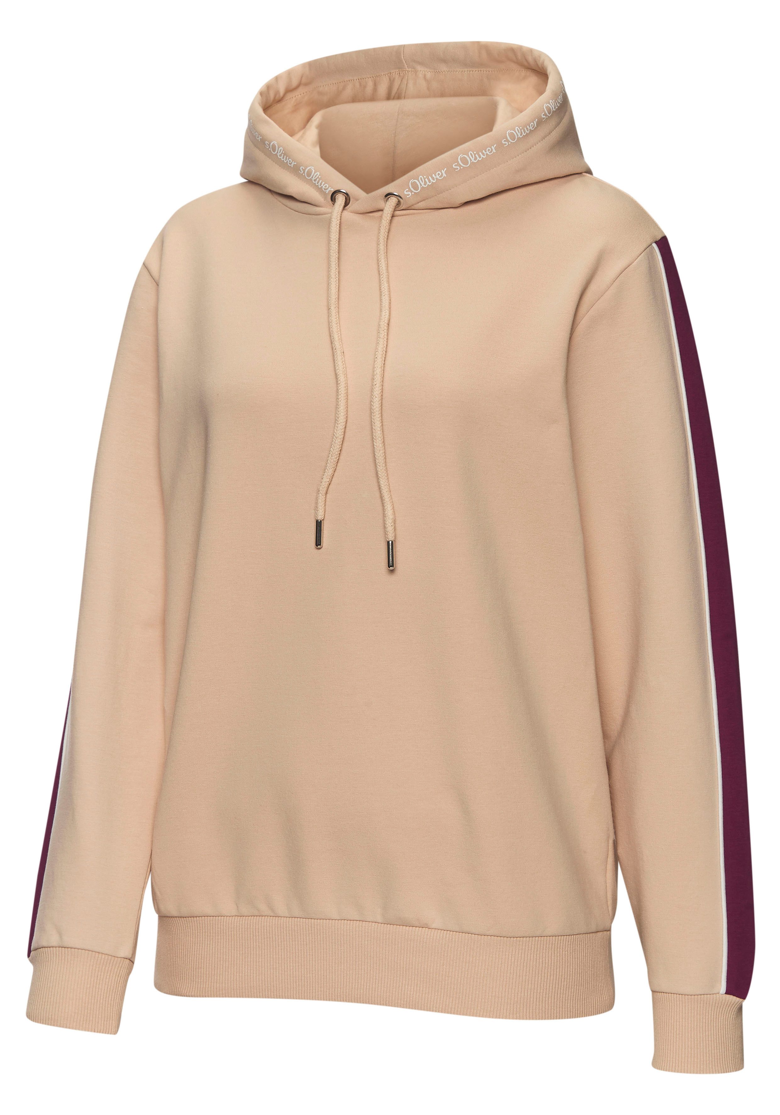 s.Oliver RED LABEL Beachwear Hoodie met contrasterende accenten loungewear (1-delig)