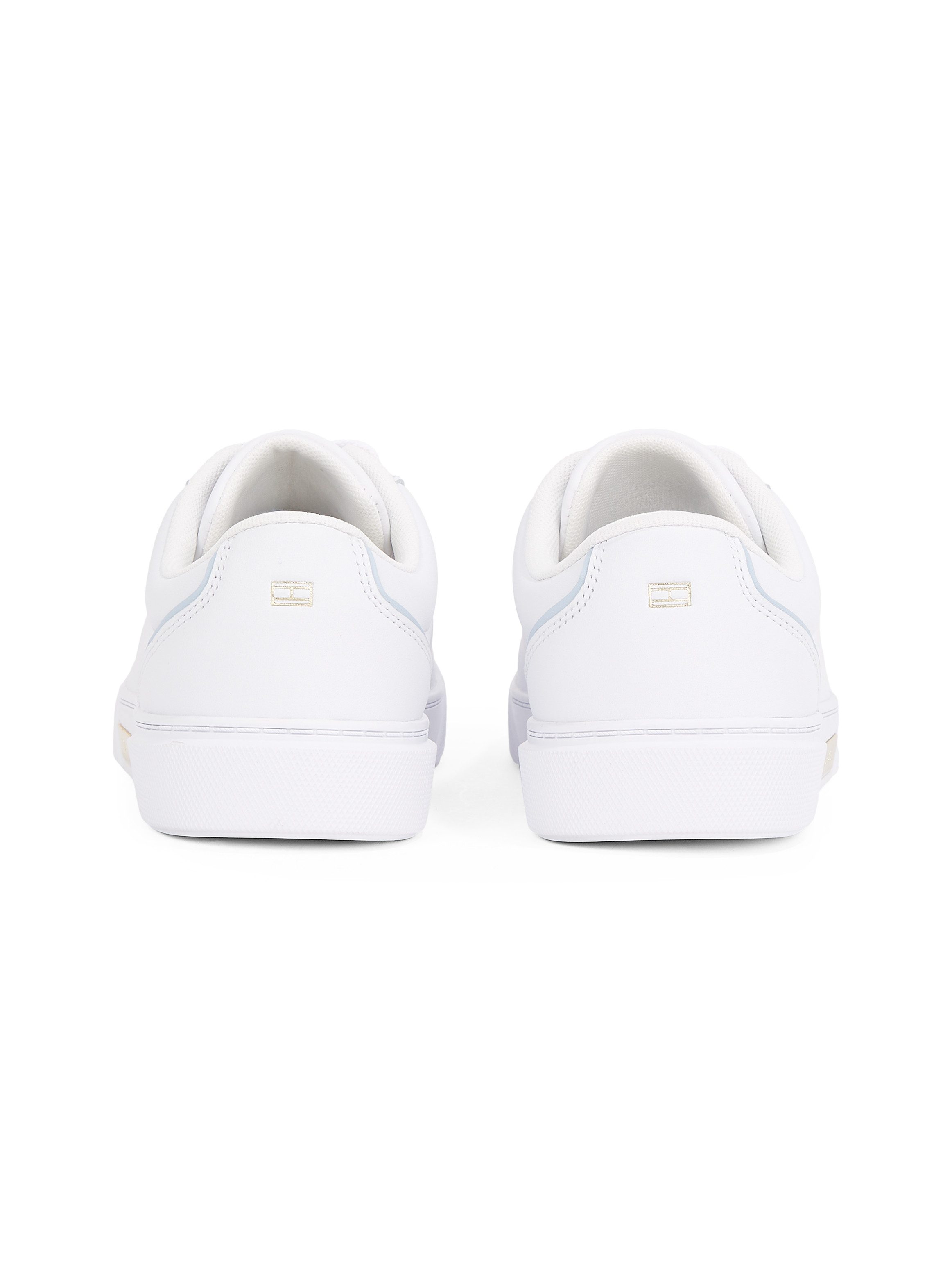 Tommy Hilfiger Plateausneakers CHIC COURT SNEAKER , vrijetijdsschoen, lage schoen, veterschoen, gouden sieraandeel