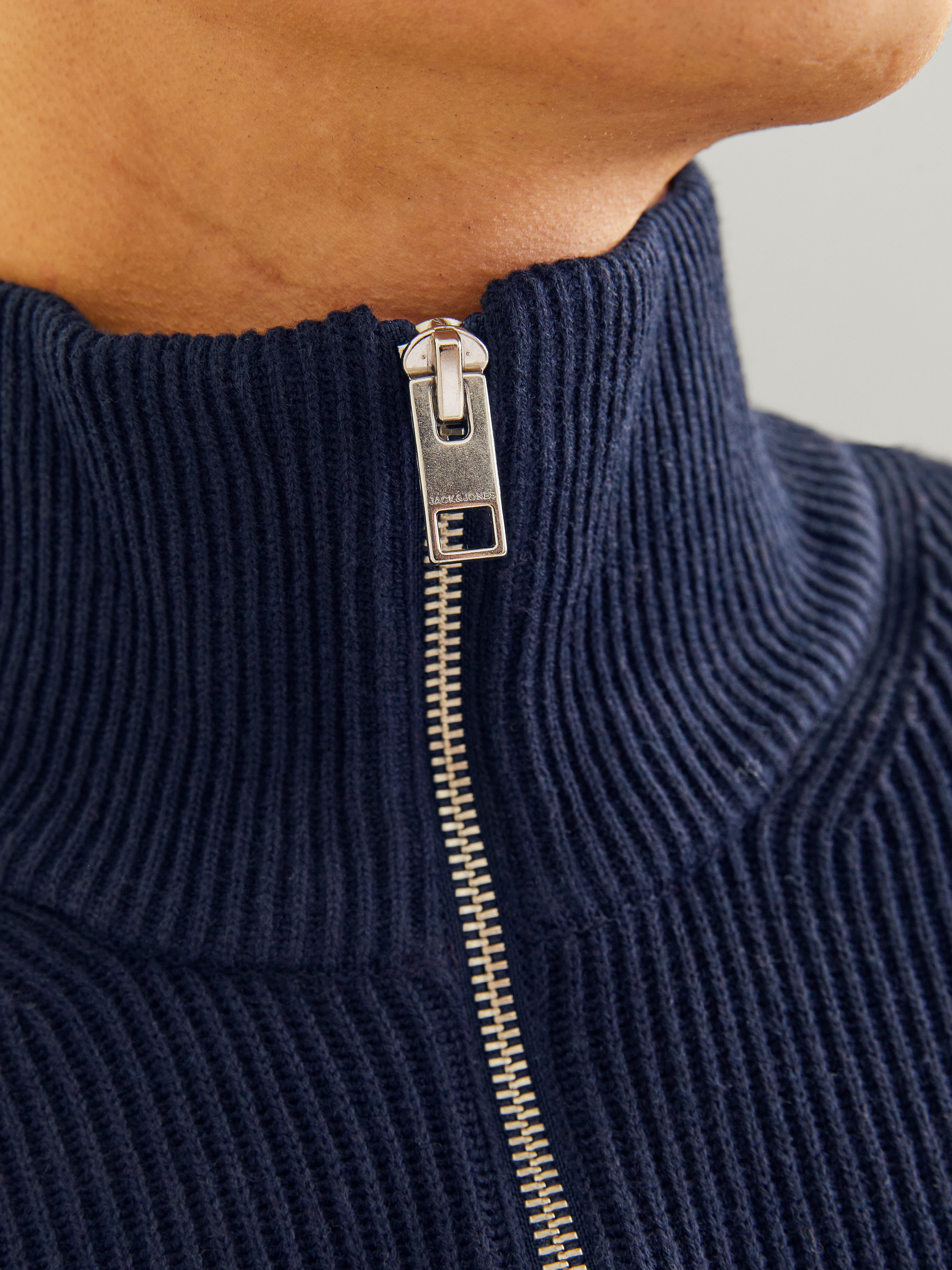Jack & Jones Schipperstrui JJEPERFECT KNIT HALF ZIP SN