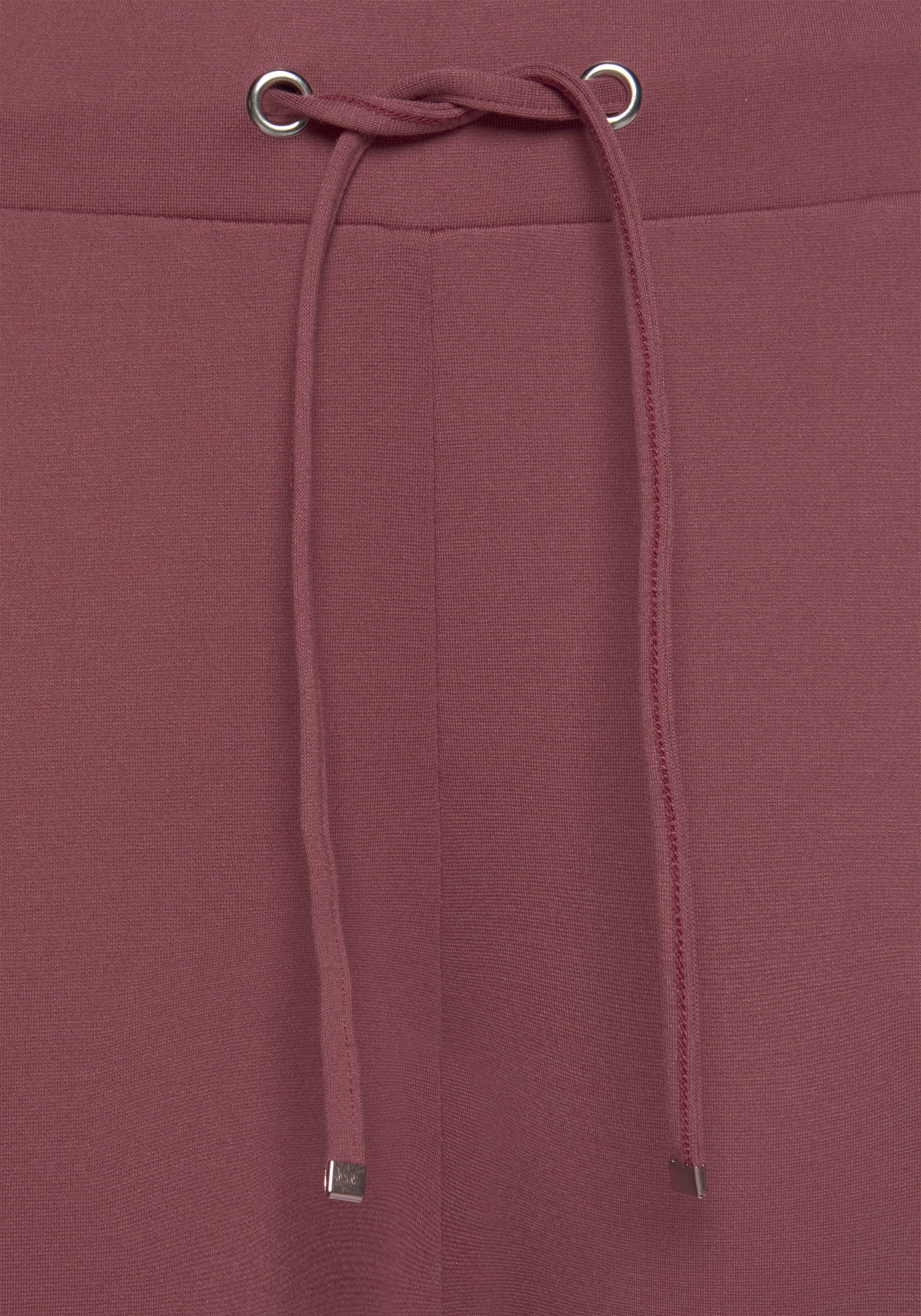 Lascana Jogpants met elastische tailleband en riemlussen, loungewear (1-delig)