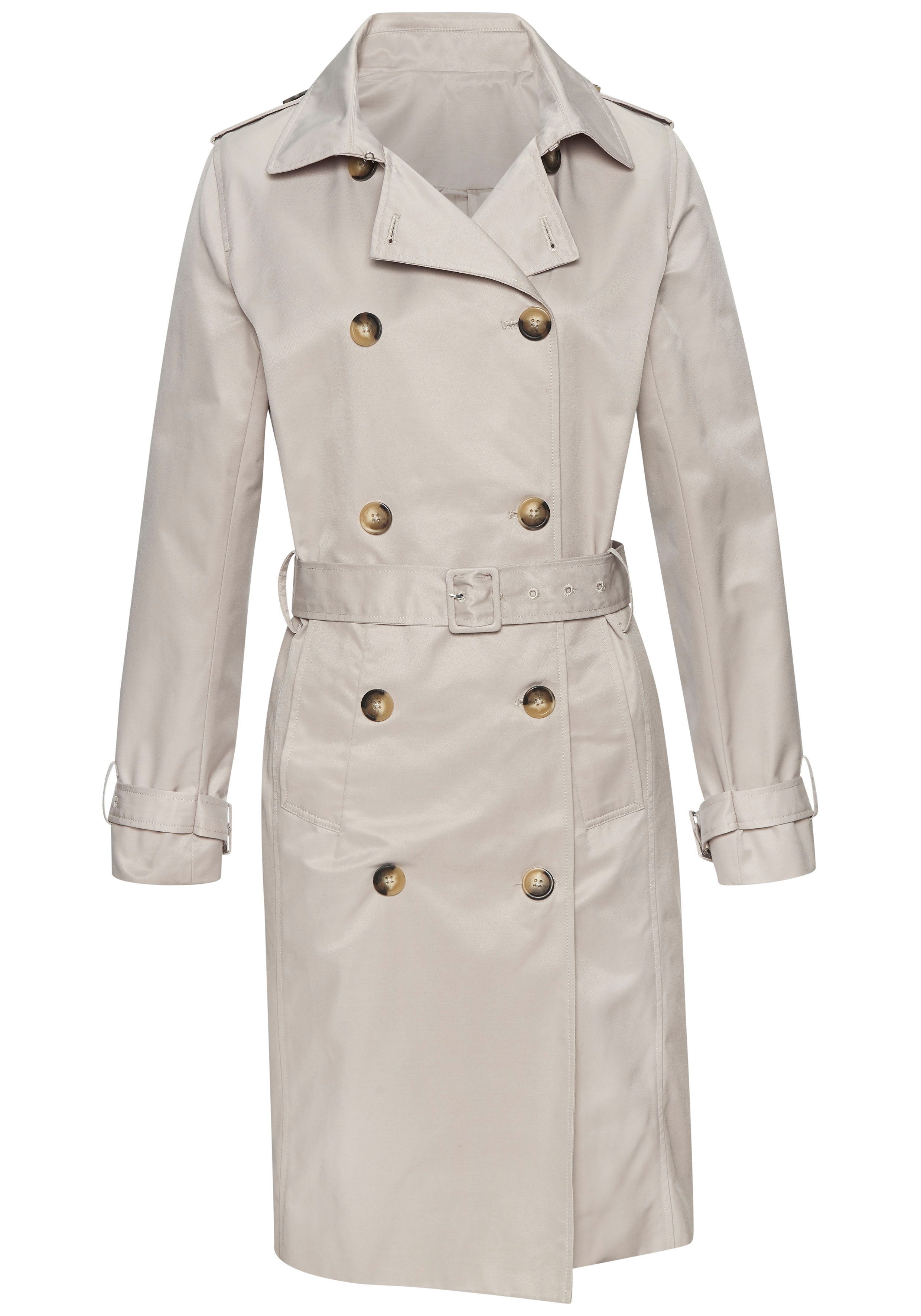 Lascana Trenchcoat met pas, onderhoudsvriendelijke materiaalmix
