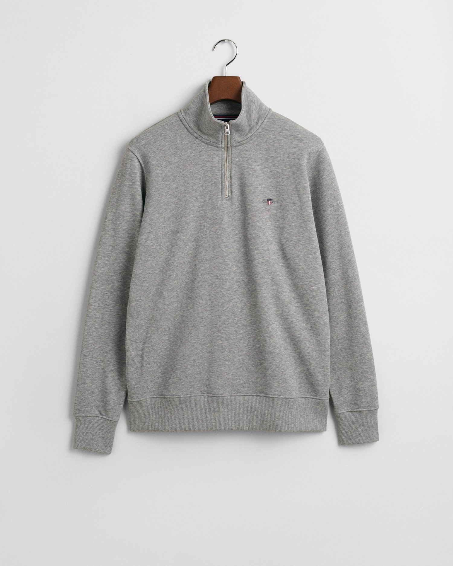 Gant Sweatshirt REG SHIELD HALF ZIP SWEAT met logoborduursel op borsthoogte