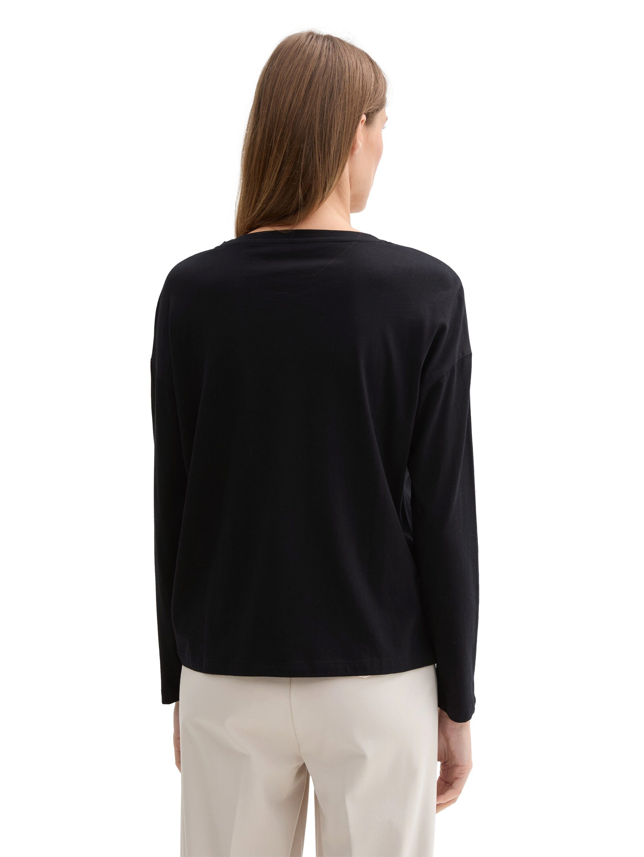 Tom Tailor Shirt met lange mouwen met frontprint