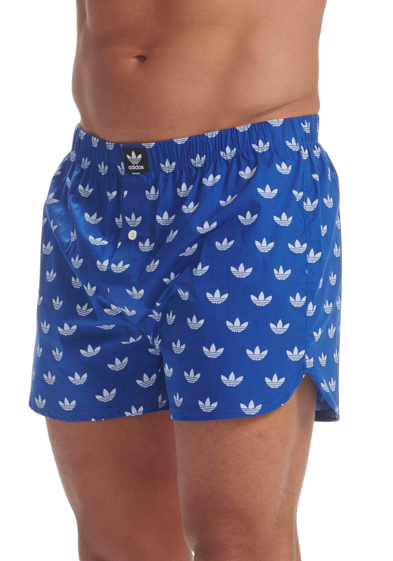 adidas Originals Geweven boxershort Comfort Cotton met all-over logoprint (Set van 2)