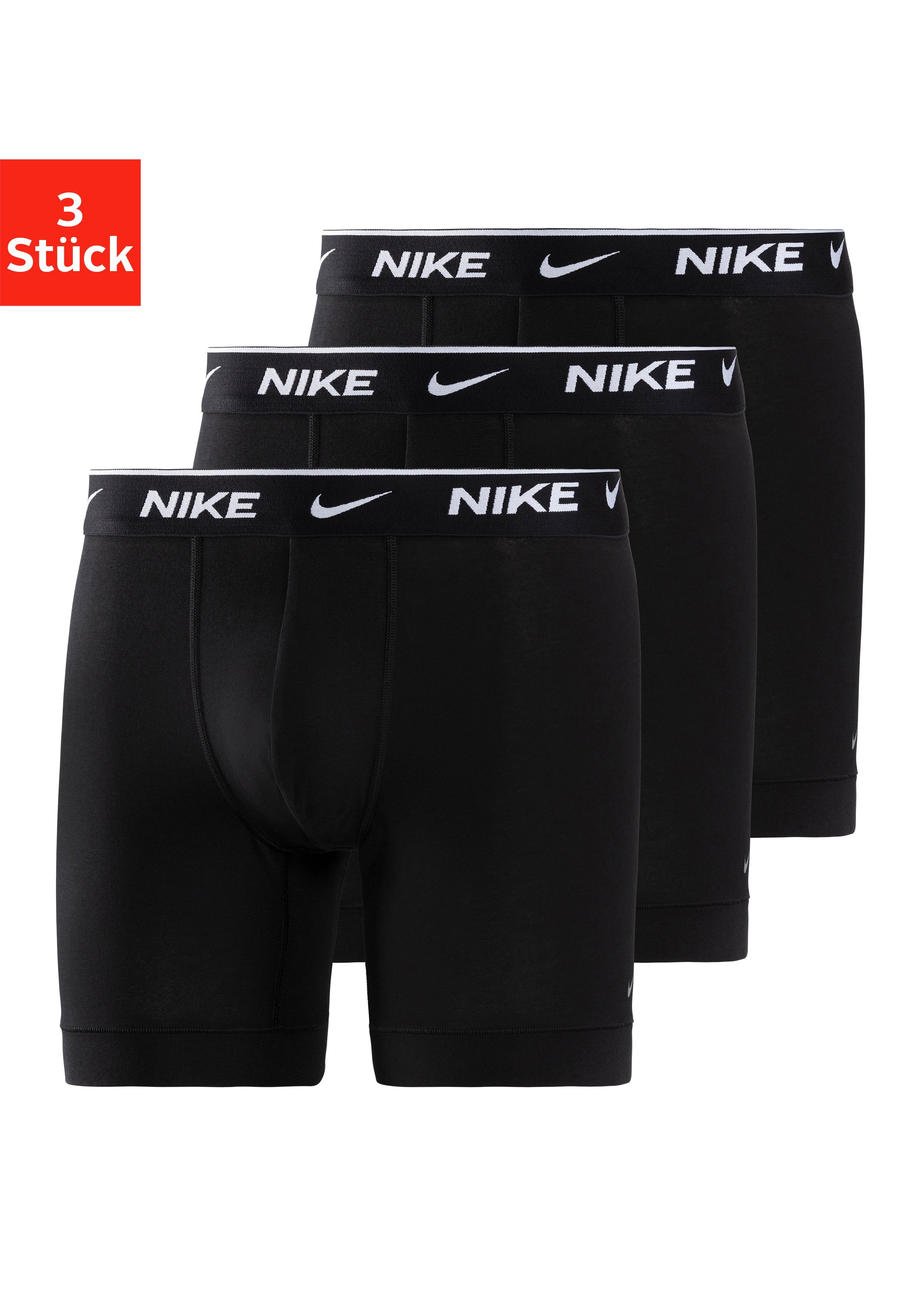 NIKE Underwear Boxershort met bijzonder lange pijpen en nike logo-elastiek (3 stuks)