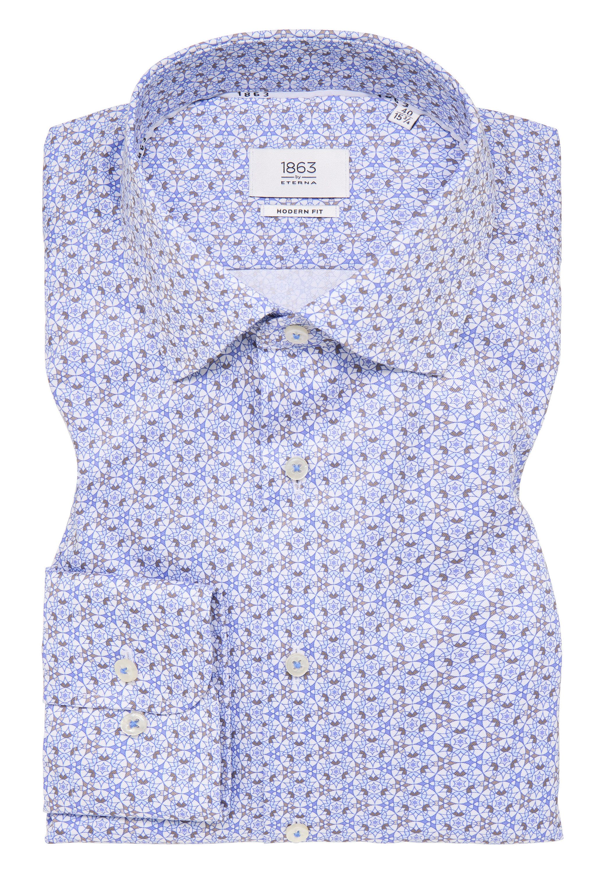 Eterna Overhemd met lange mouwen MODERN FIT NON IRON (strijkvrij)