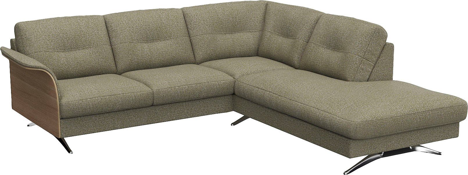 FLEXLUX Hoekbank Glow, super comfortabel door hoogwaardige zitconstructie met binnenvering, L-vorm