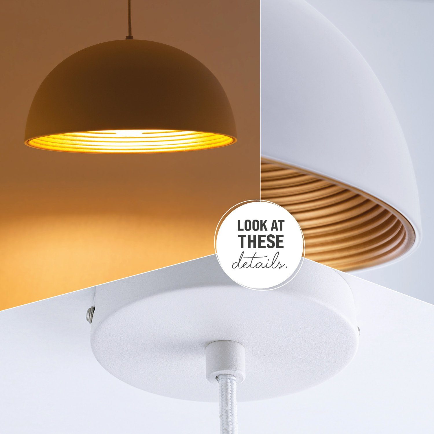 Paco Home Hanglamp SAWYER Hanglamp eetkamer keukenlamp hangend 1,5m textielen kabel Ø 40,5 cm