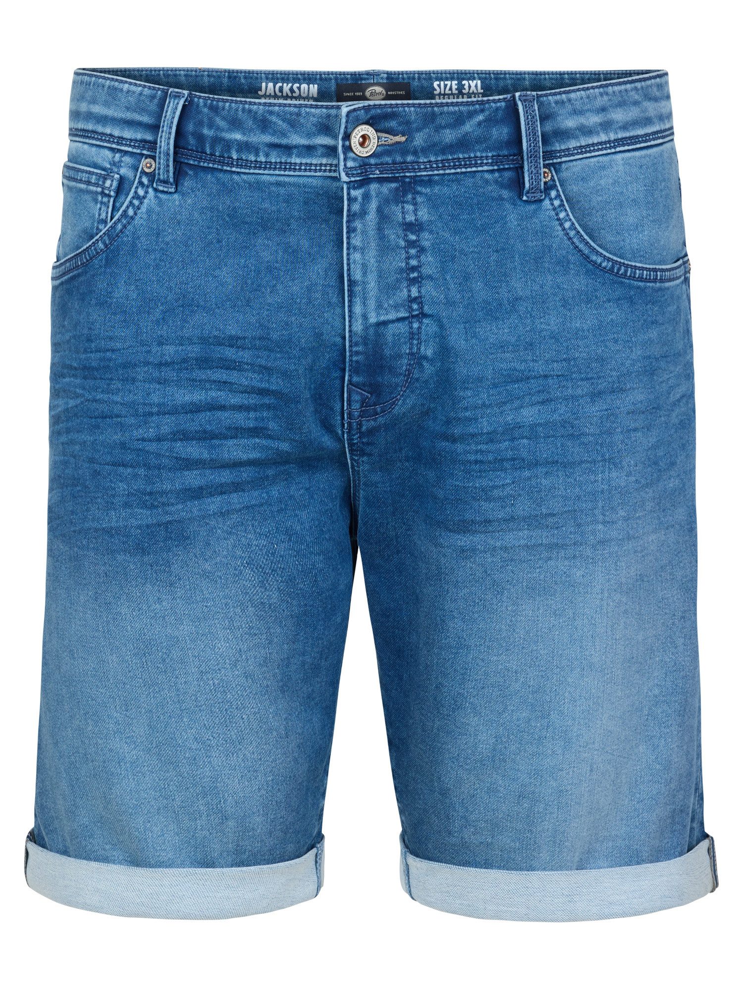 Petrol Industries Jeansshort met omslag