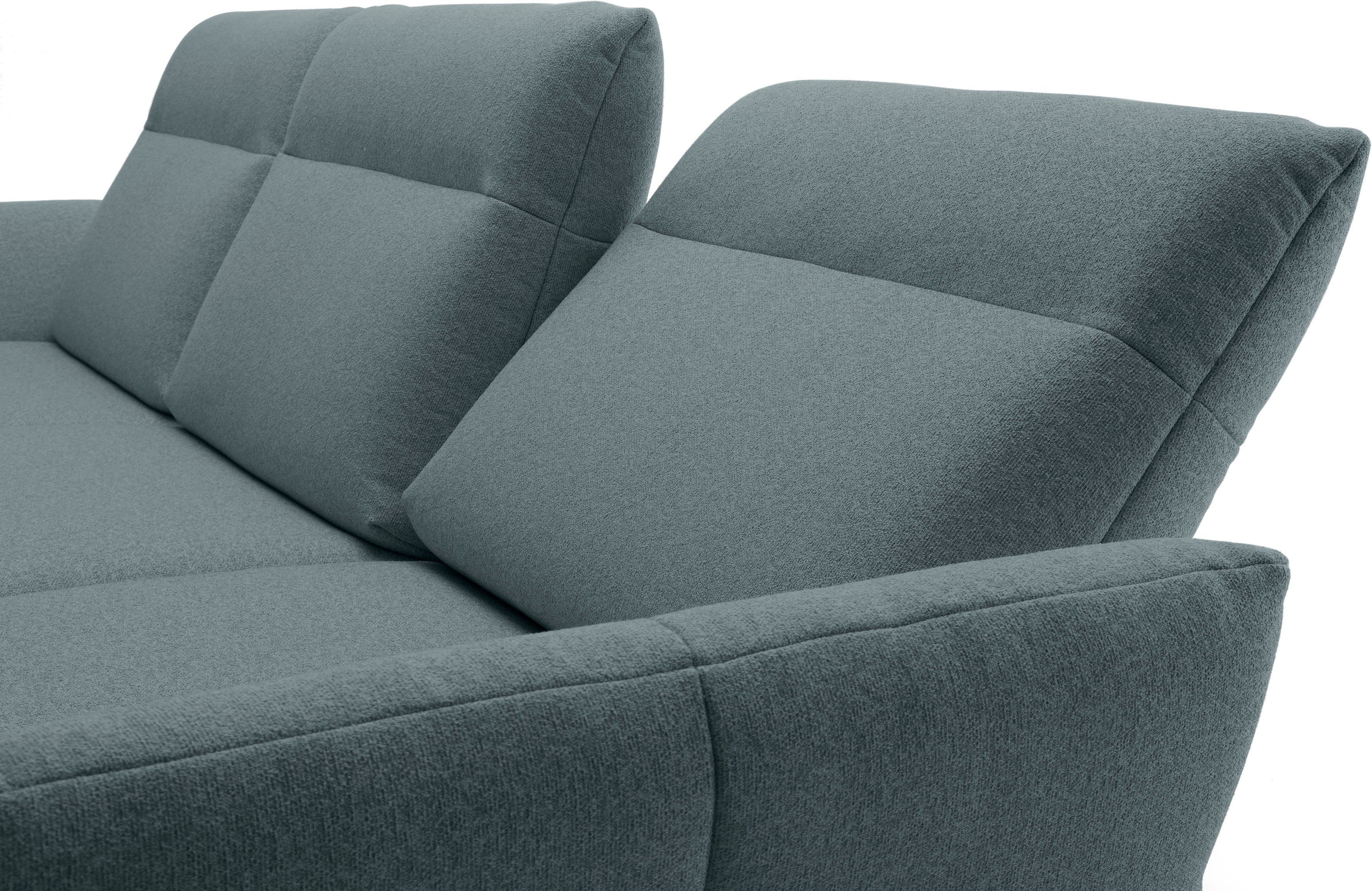 Creation BY ROLF BENZ Hoekbank Hs.460 Sokkel in eiken, onderstel in umbra grijs, breedte 338 cm