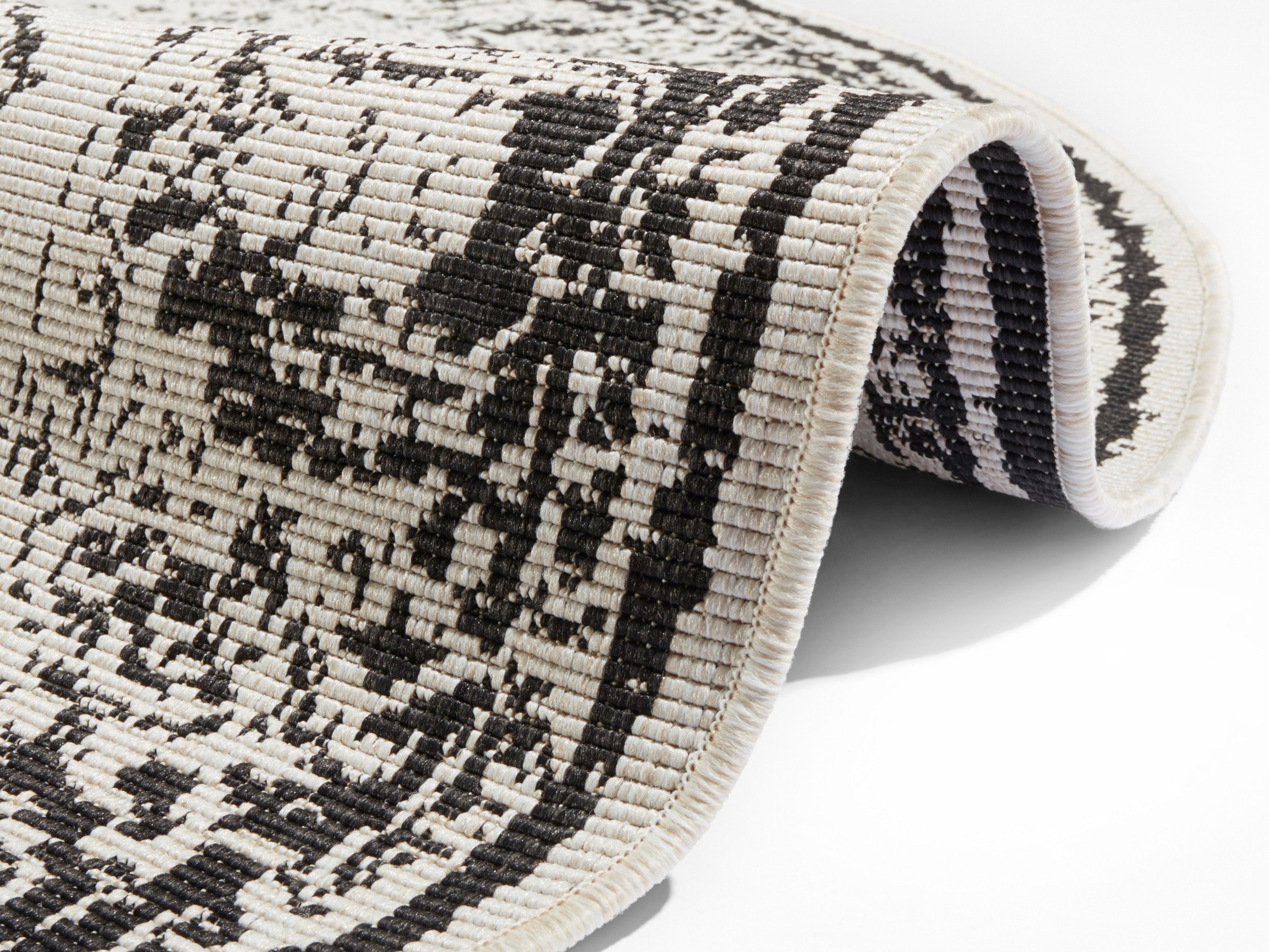 NORTHRUGS Vloerkleed Borbon tweezijdig te gebruiken kleed Geschikt voor binnen en buiten, weerbestendig, balkon, tuin, woonkamer, waterbestendig