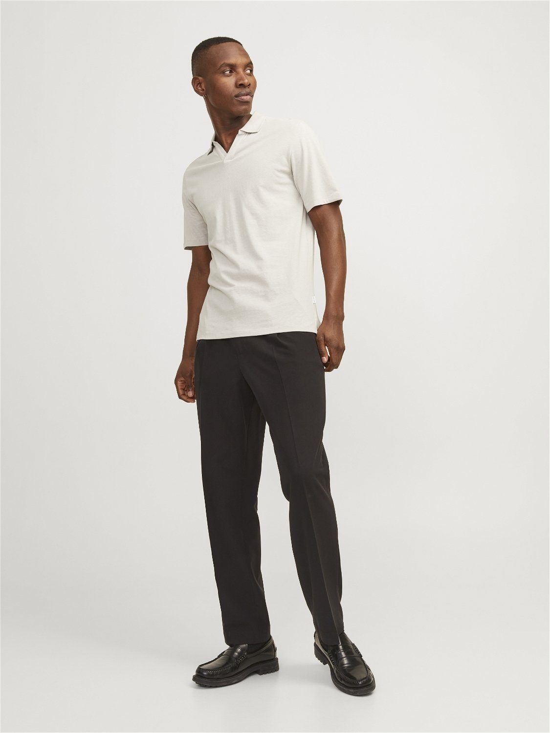 Jack & Jones Poloshirt JJESUMMER LINEN POLO SS LN