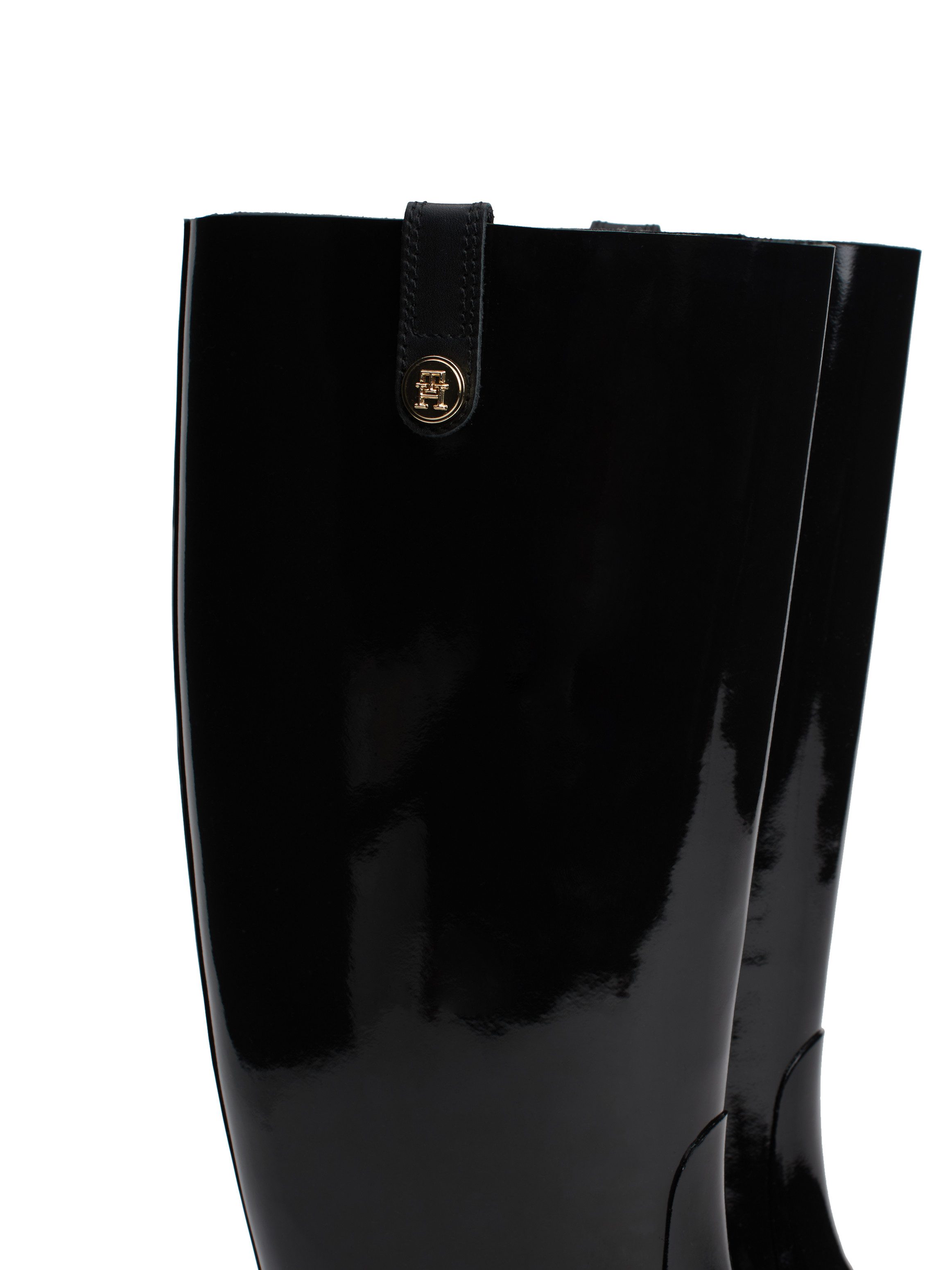 Tommy Hilfiger Laarzen TH STUD RUBBER LONG RAINBOOT gummlaarzen, hoge laarzen, instaplaarzen met th-logo-niet