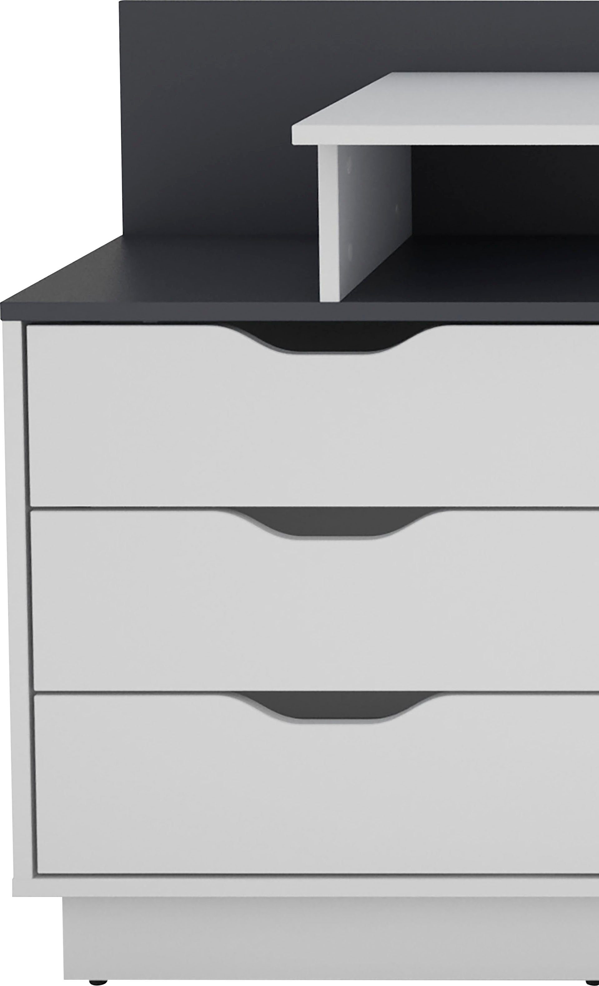 byLIVING Bureau Bern, modern pc-bureau met veel bergruimte, breedte 138 cm, rechts of links te monteren