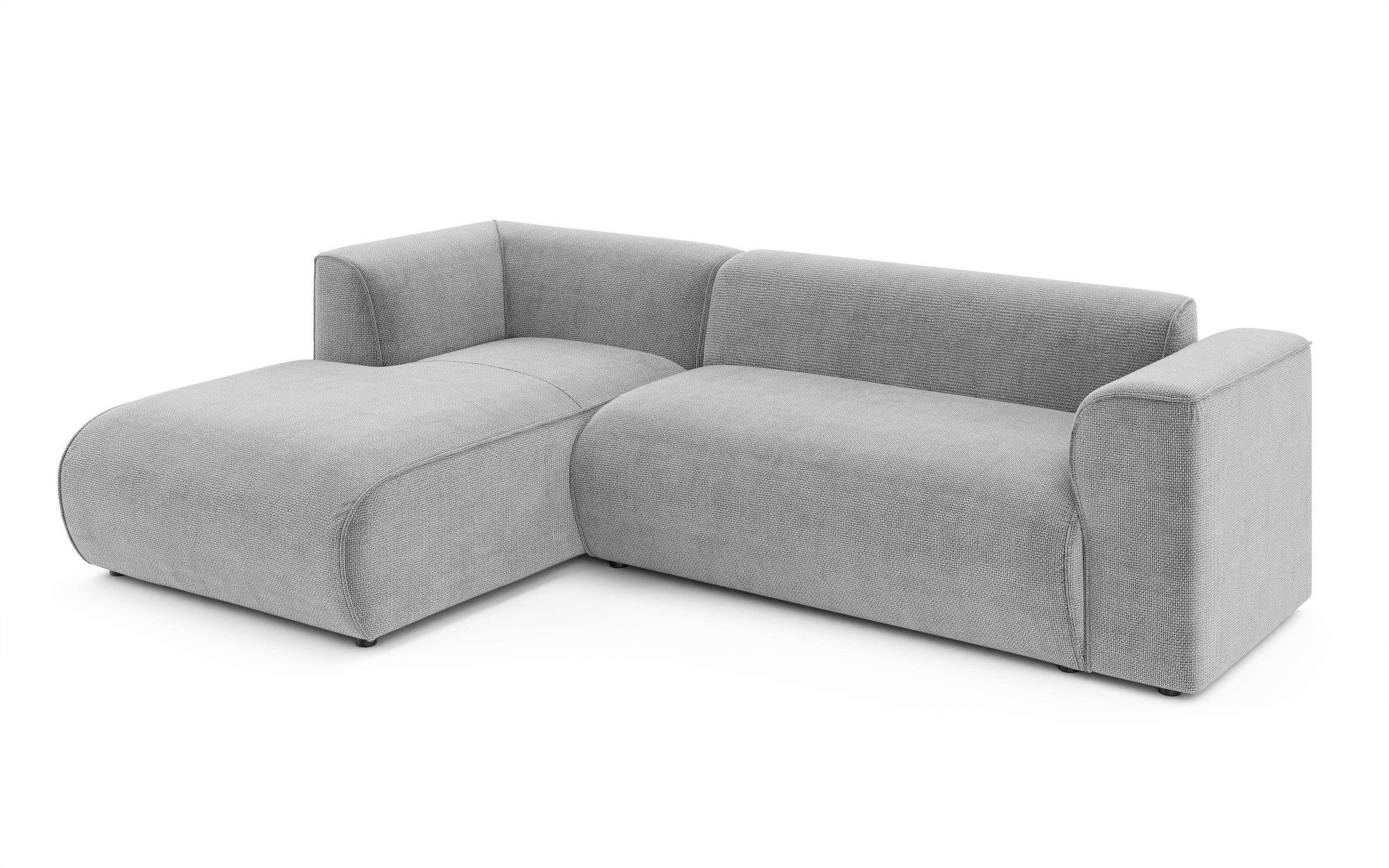 INOSIGN Hoekbank MERID L-vorm (257 cm), tijdloos & stijlvol ontwerp Uitgebreid gepolsterd, in cord, chenille en structuur