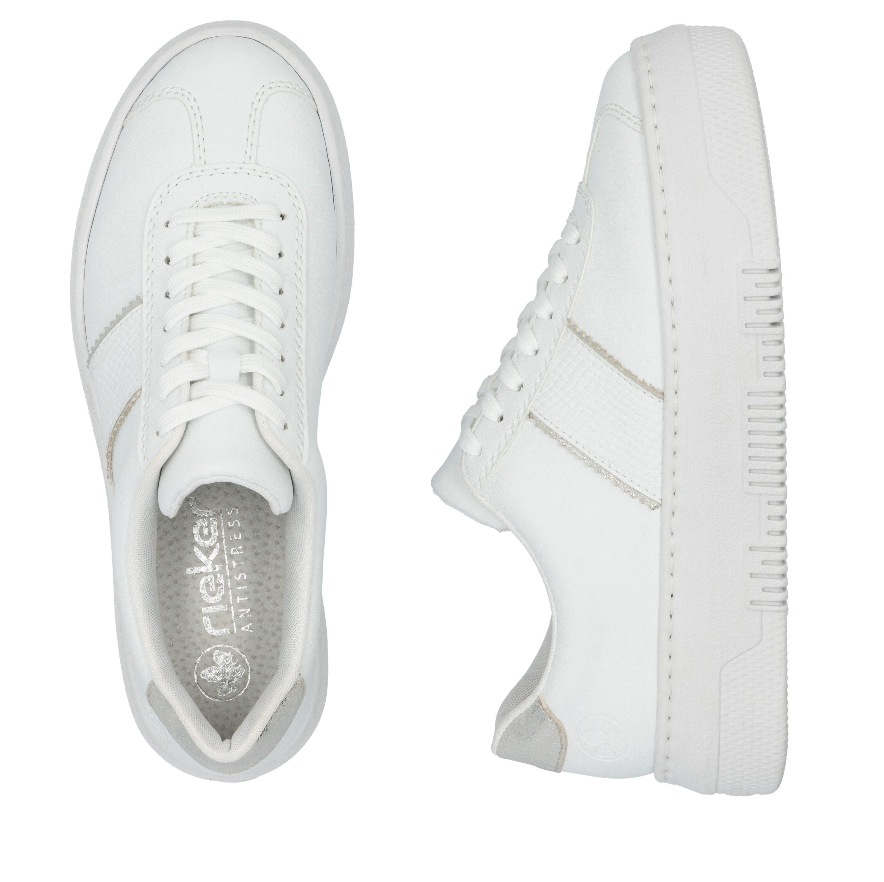 Rieker Plateausneakers veterschoen, lage schoen, vrijetijdsschoen met gepolsterde schachtversteviging