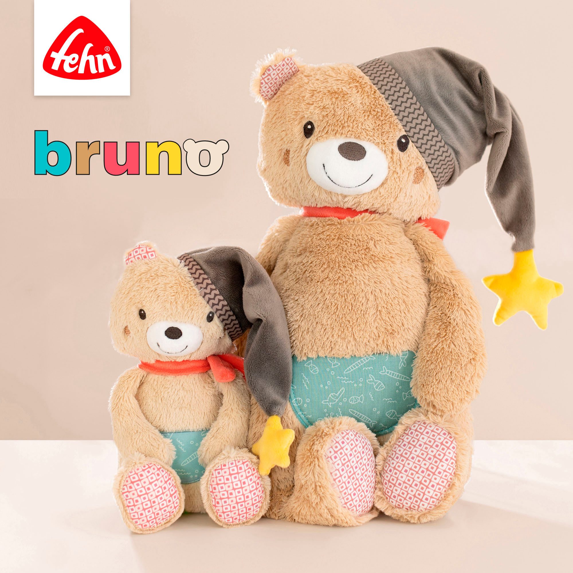 Fehn Knuffelbeest Bruno, beer, 24 cm