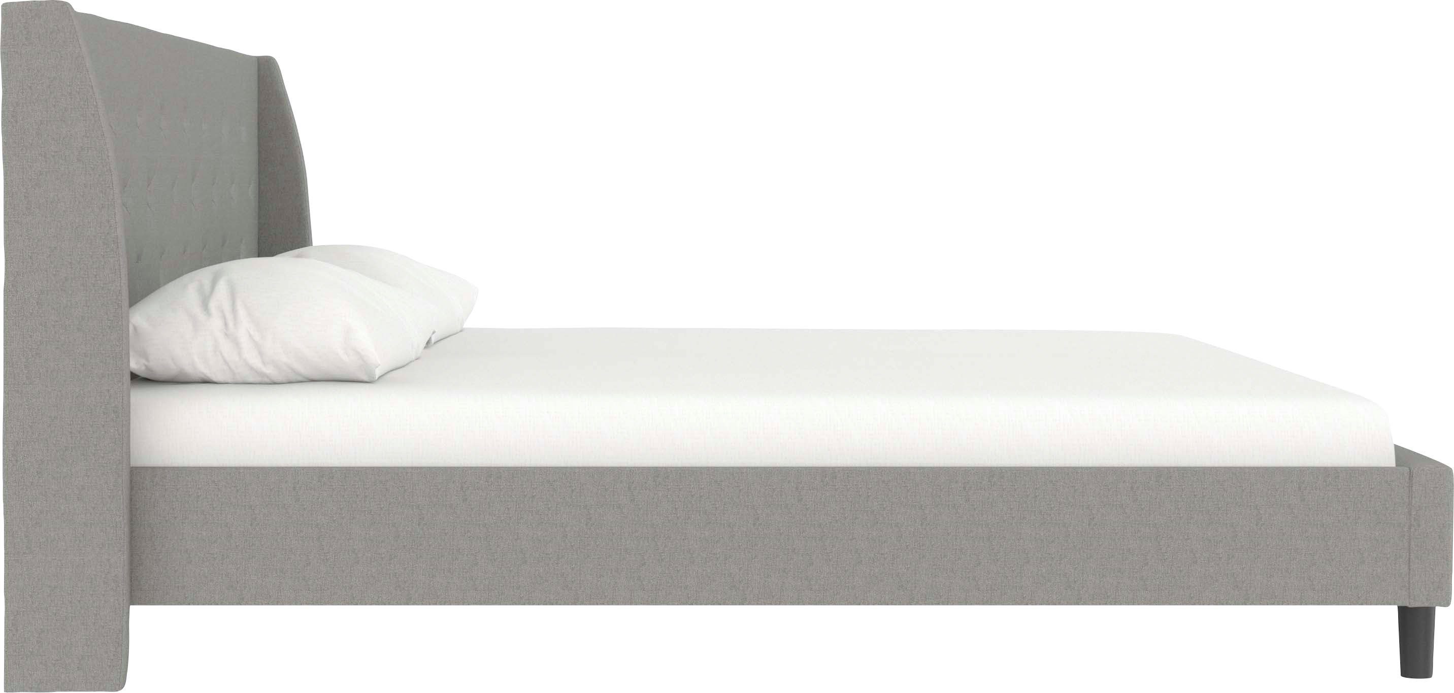 Home affaire Gestoffeerd bed Kempton met ruitencapitonnage, zacht verdikt, ligoppervlak 140x200 of 180x200 cm (1-delig)