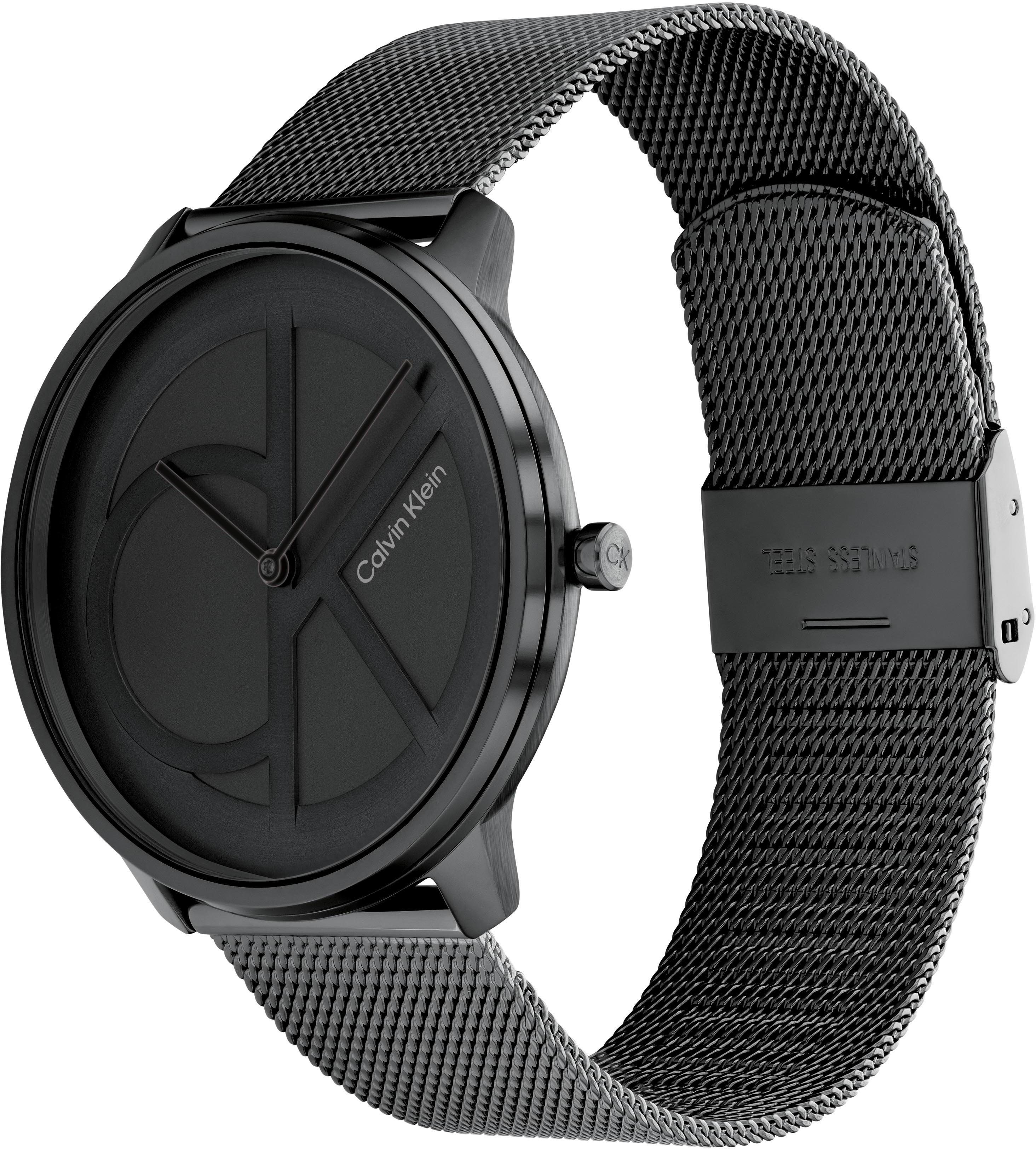 Calvin Klein Kwartshorloge CK ICONIC 40 mm Polshorloge, dameshorloge, herenhorloge, roestvrijstalen armband, analoog