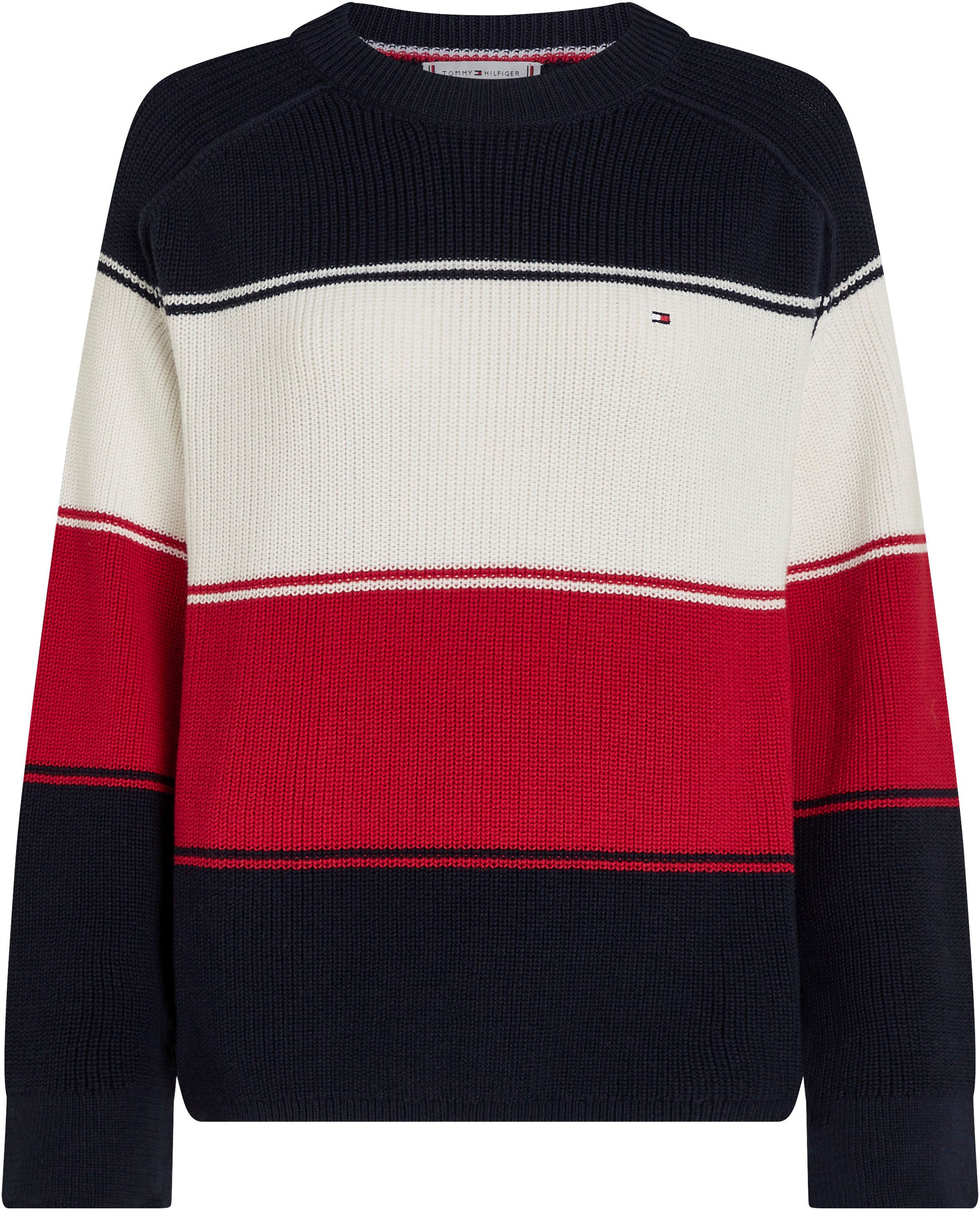 Tommy Hilfiger Trui met ronde hals met geborduurd logo (Global Serie TH VROUWEN)