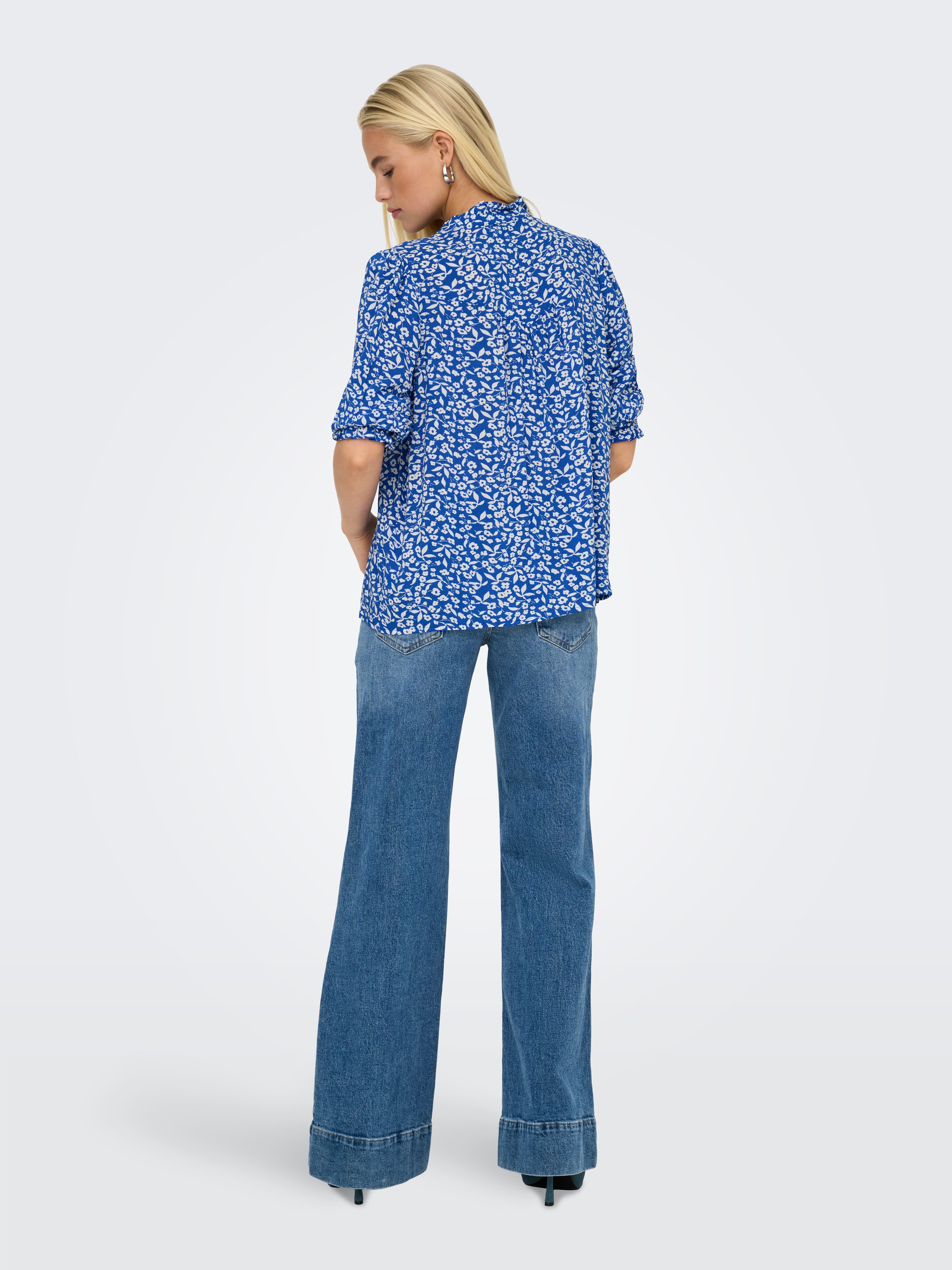 Only Blouse met korte mouwen ONLRAYA 3/4 SHIRT WVN NOOS