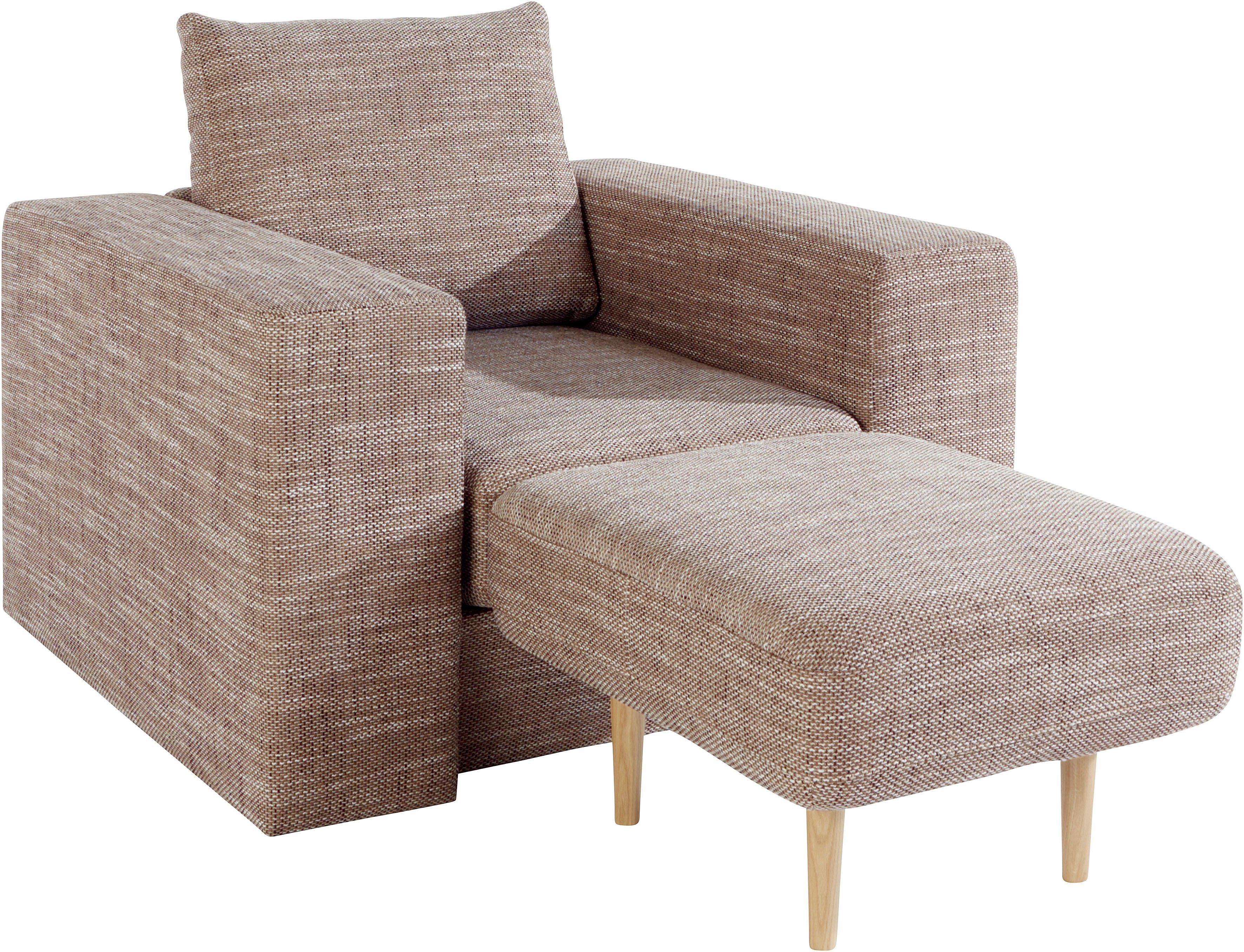 LOOKS BY WOLFGANG JOOP Fauteuil Looksv Aan te passen fauteuil: fauteuil wordt fauteuil met hocker
