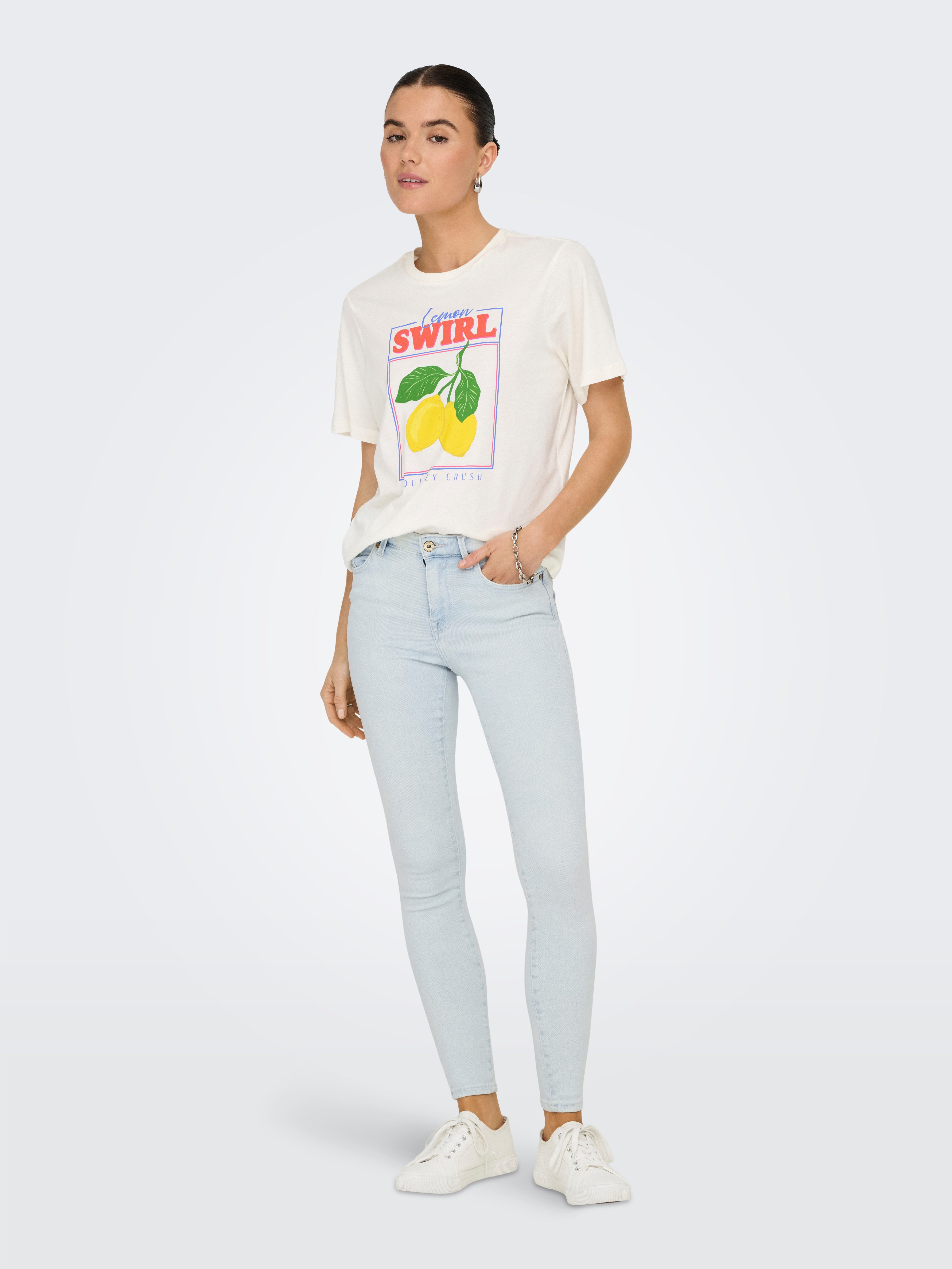 Only Push-up jeans ONLPOWER MID WAIST SK PUSH UP DNM TAI