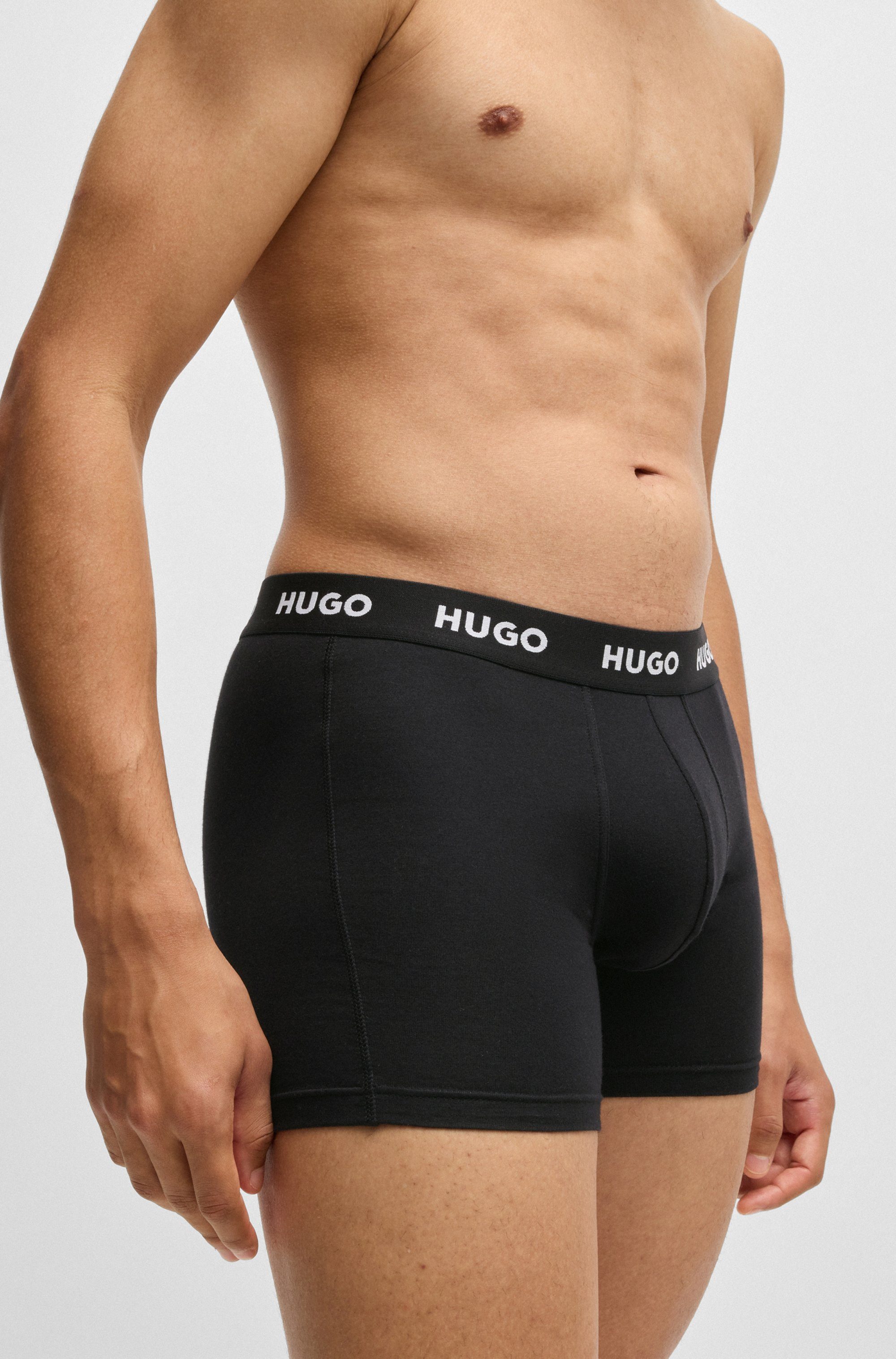 HUGO underwear Boxershort BOXERBR TRIPLET PACK met hugo logo-elastisch tailleband (3 stuks)