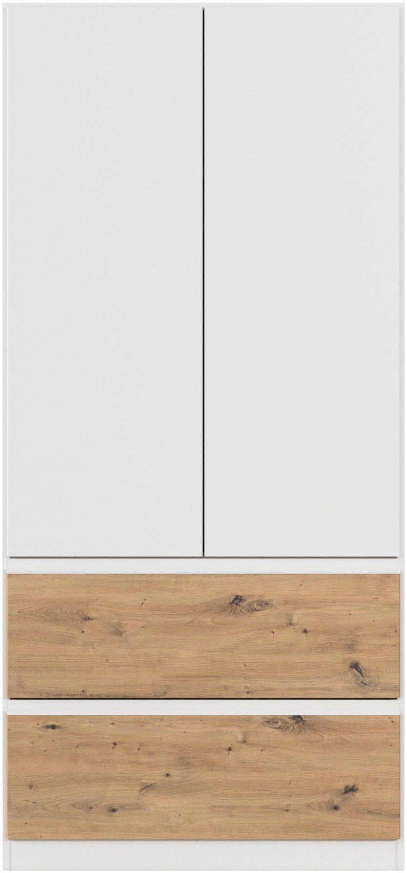 rauch Draaideurkast Kledingkast Kast Garderobe Wasmand COSTA in 3 Breedtes veel ruimte, greeploze front en push-to-open functie made in germany