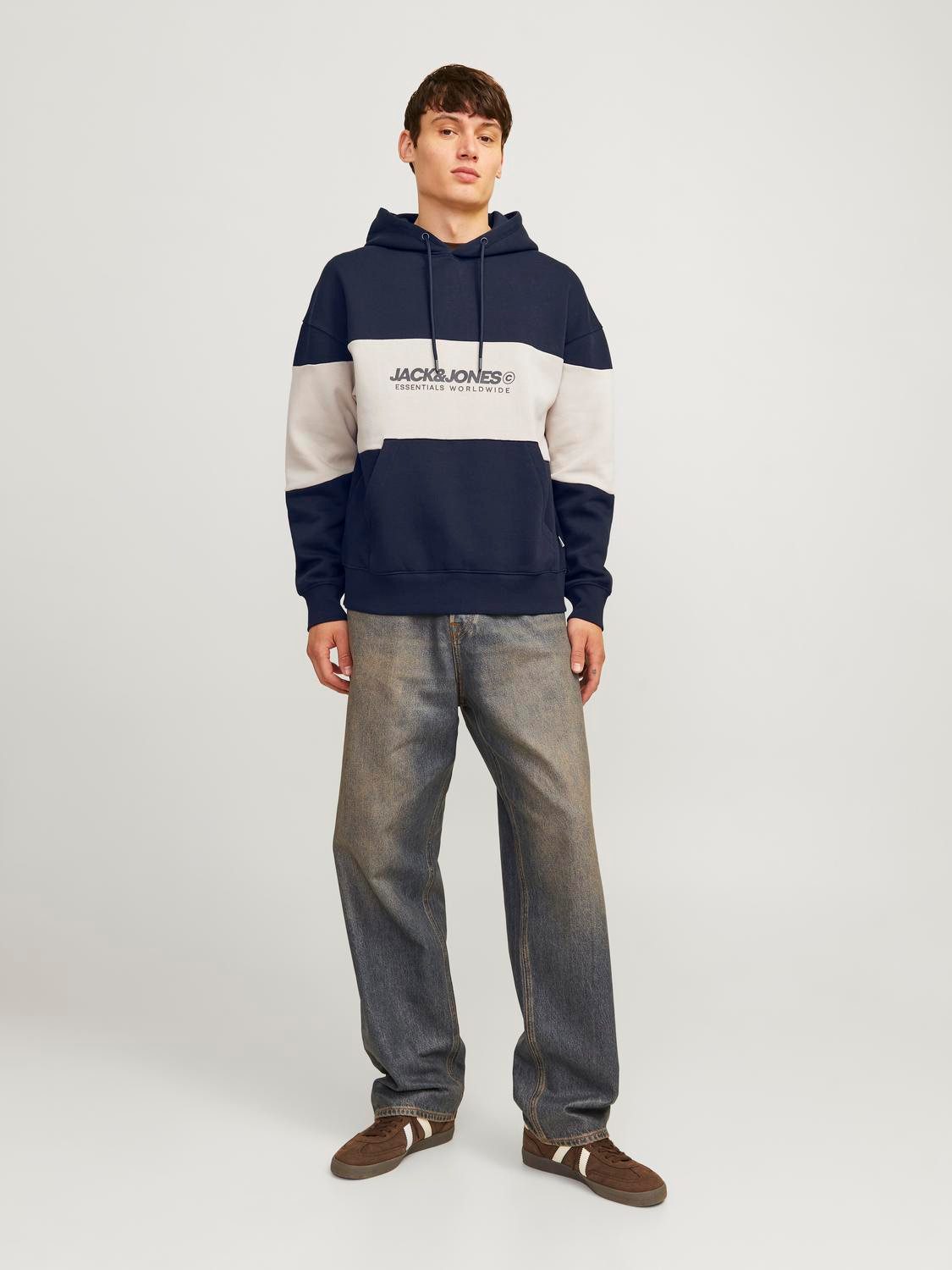 Jack & Jones Hoodie JJELEGACY BLOCKING SWEAT HOOD NOOS