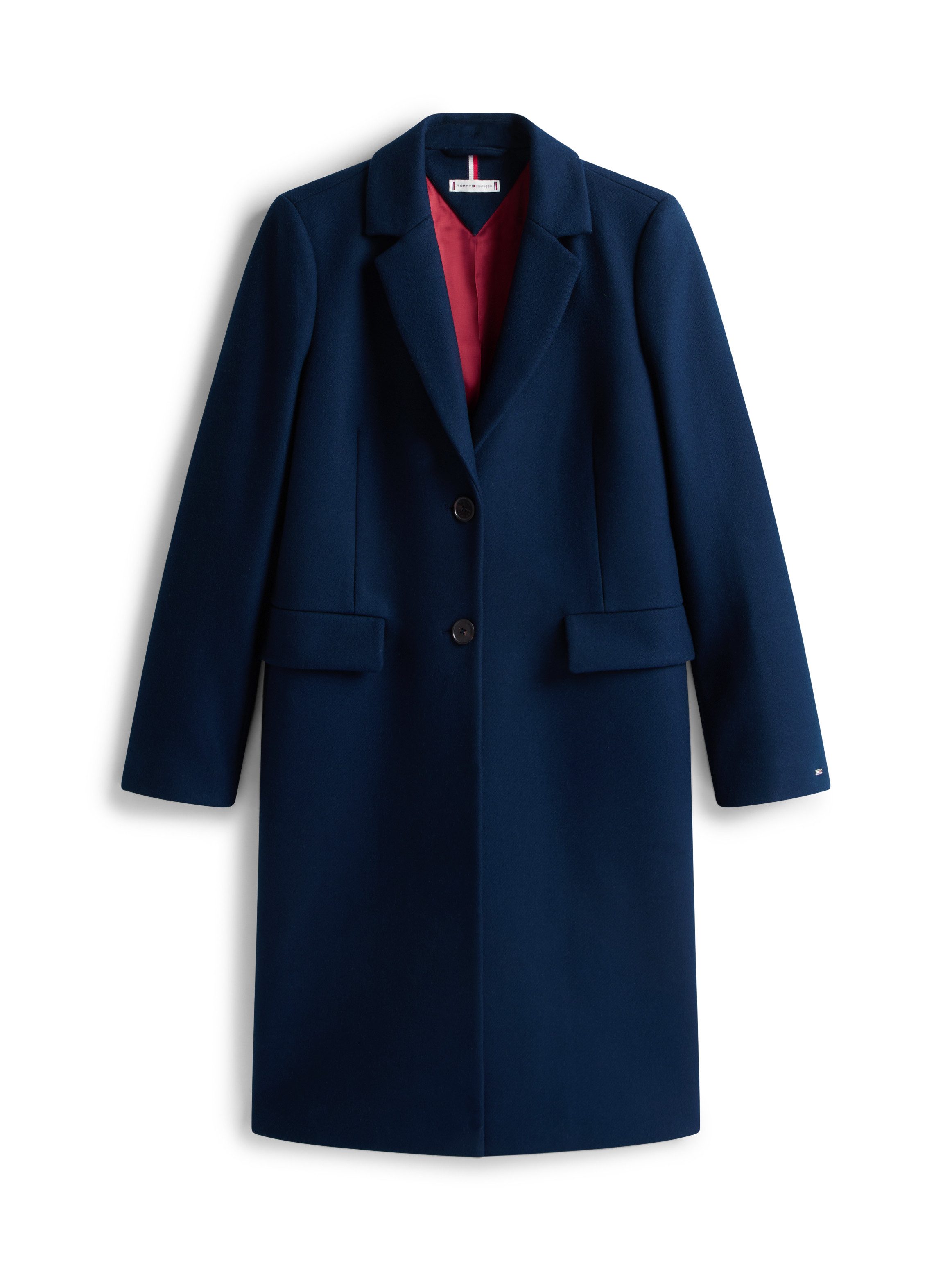 Tommy Hilfiger Lange jas CLASSIC SB WOOL REG COAT