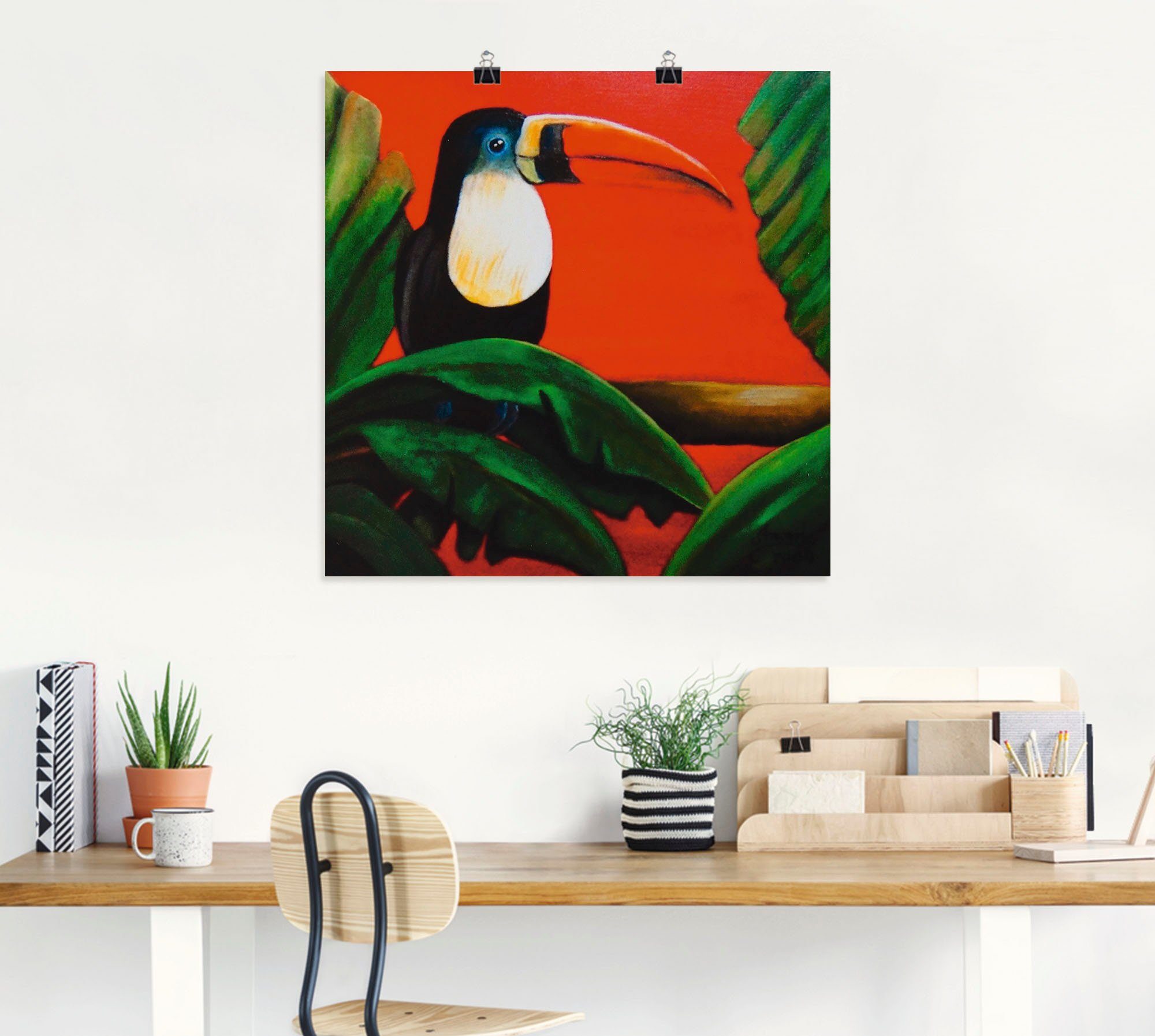 Artland Artprint Toekan als poster, muursticker in verschillende maten