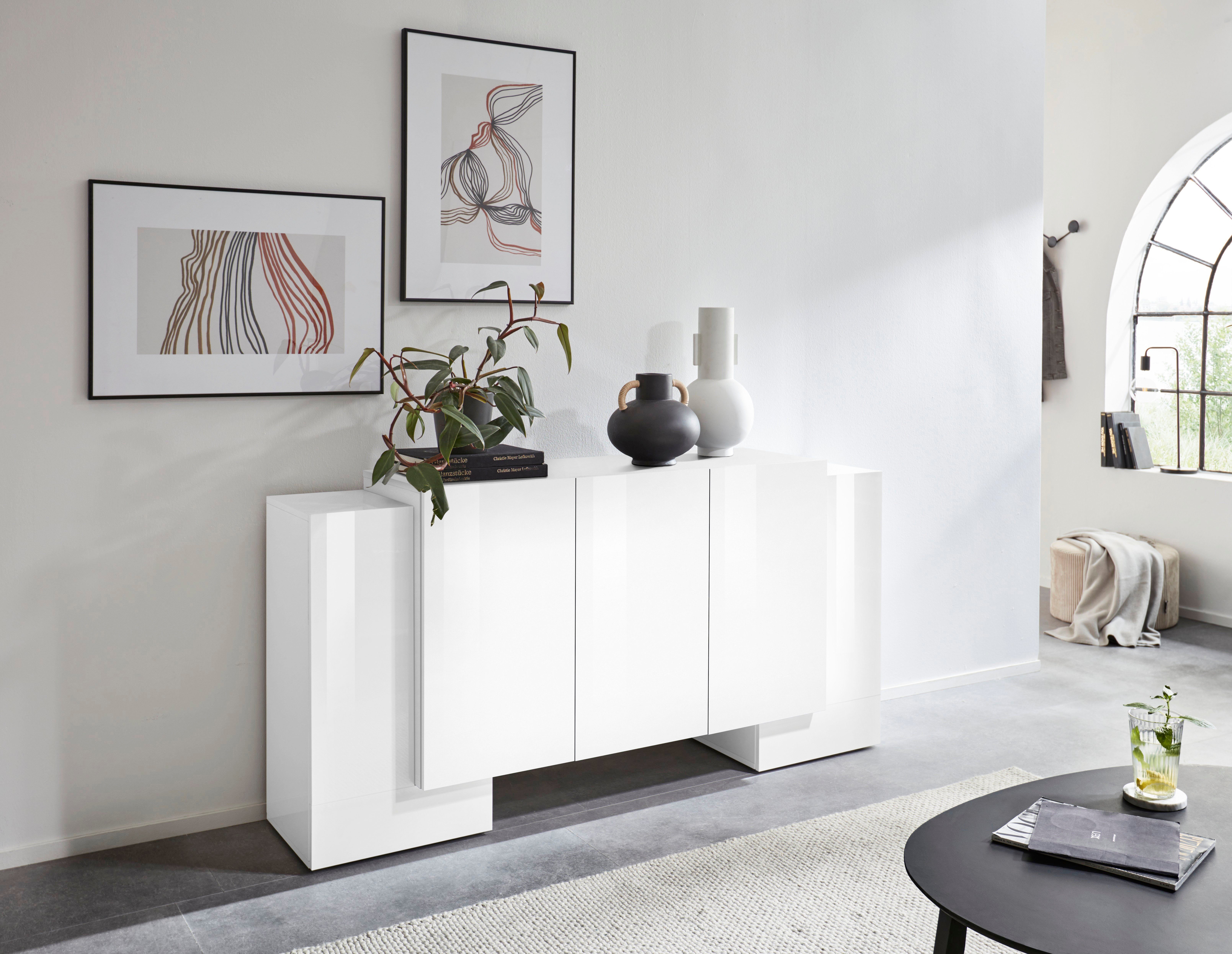 INOSIGN Dressoir Pillon Breedte 170 cm dressoirs maat 170x40x85 cm wit