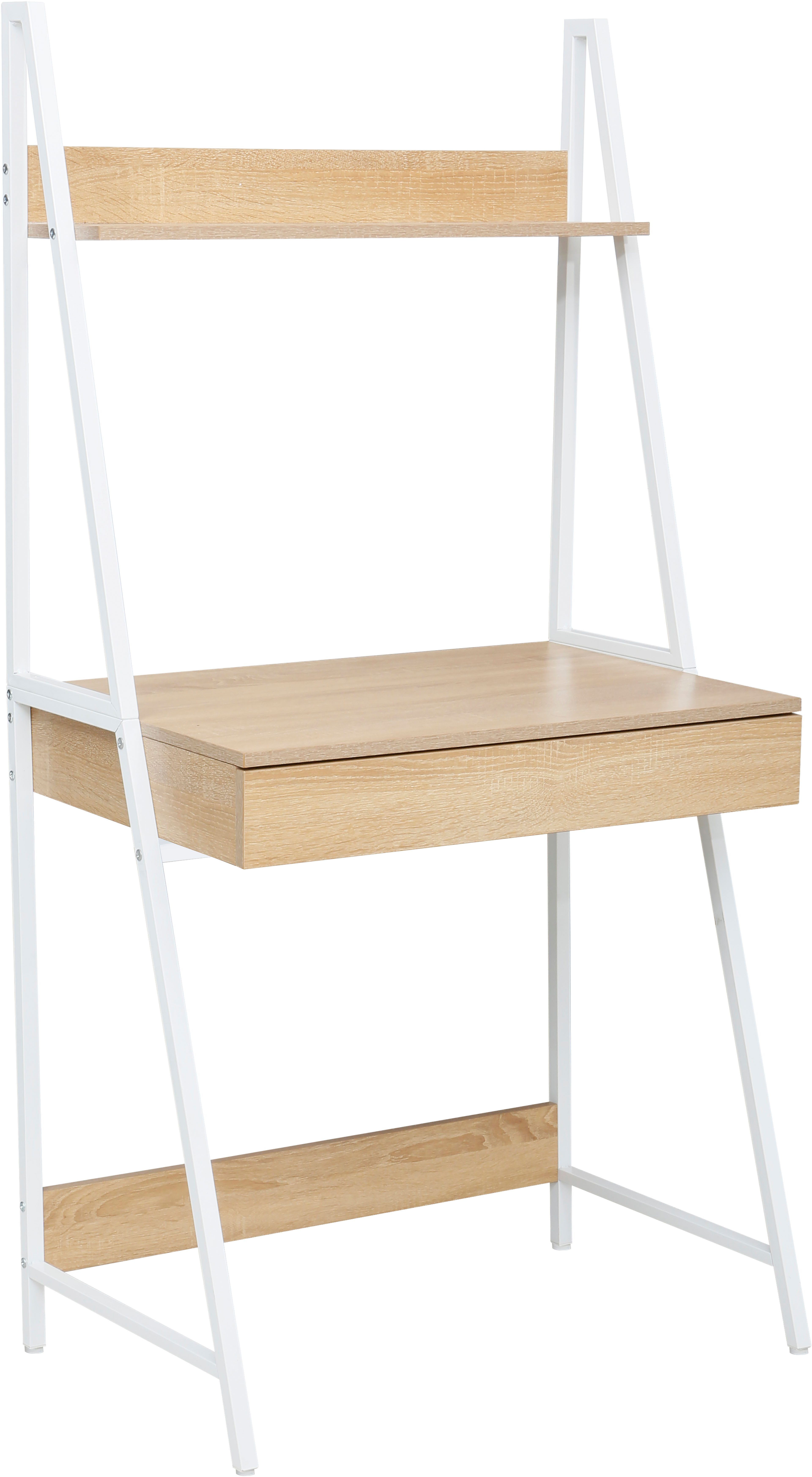 INOSIGN Bureau met kast Lonas Laptoptafel, thuiswerk, lade met dubbele vakken, metalen frame