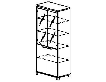 Gami Archiefkast Mambo 2 houten deuren, 2 glasdeuren