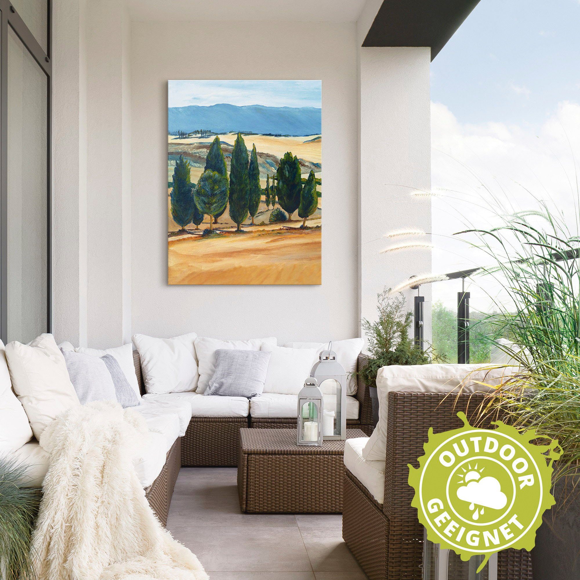 Artland Artprint Zomer in de Toscane (detail links) als artprint van aluminium, artprint op linnen, muursticker of poster in verschillende maten