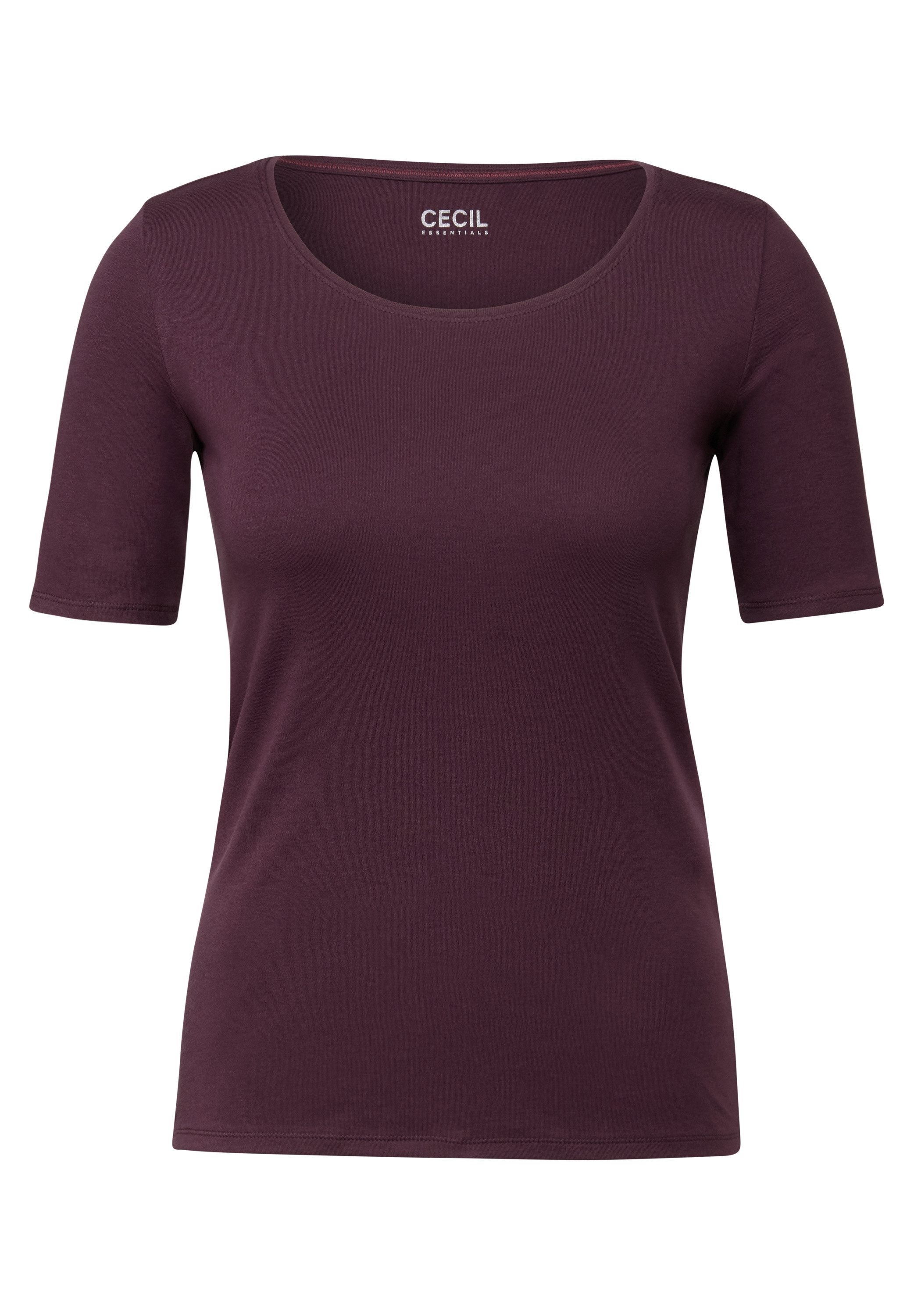 Cecil T-shirt Stijl Lena met klassieke ronde hals