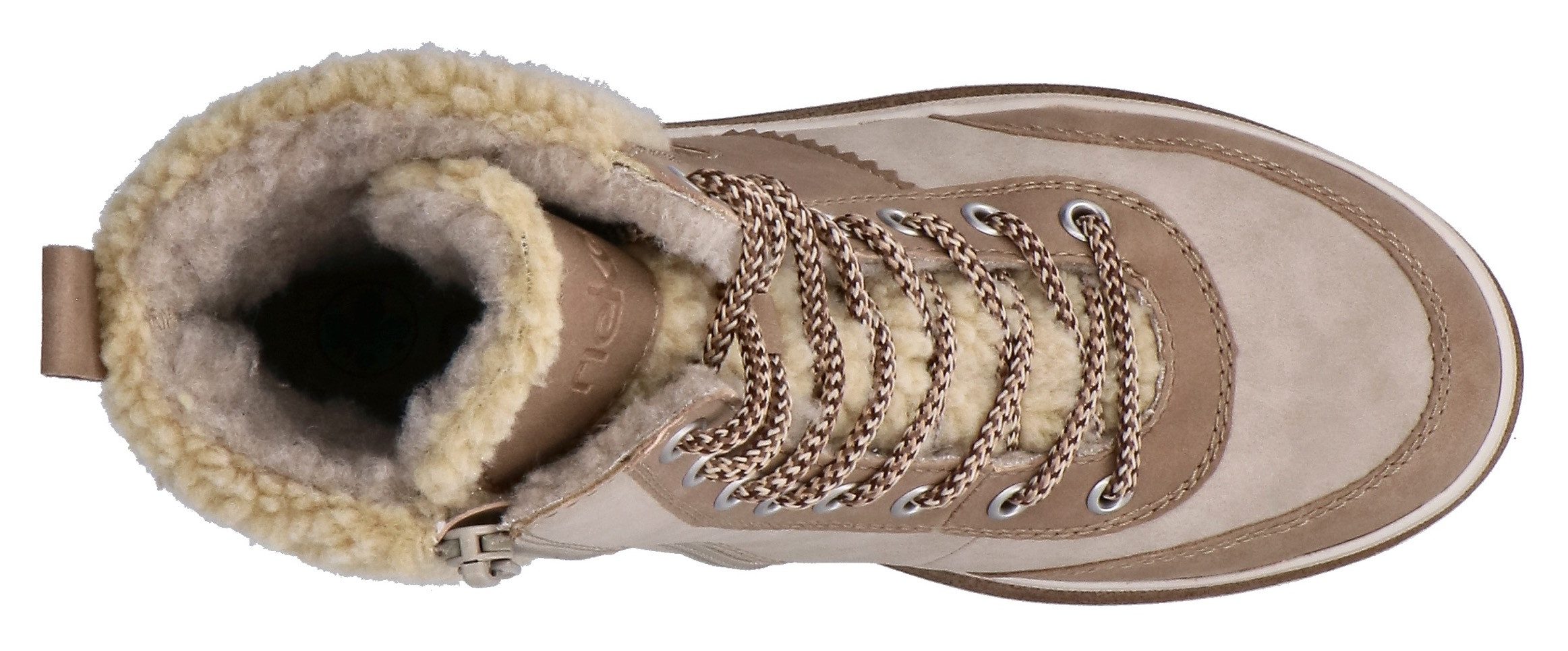 Rieker Winterlaarsjes Plateauzolen, winterlaarzen, veterboots met binnenritssluiting